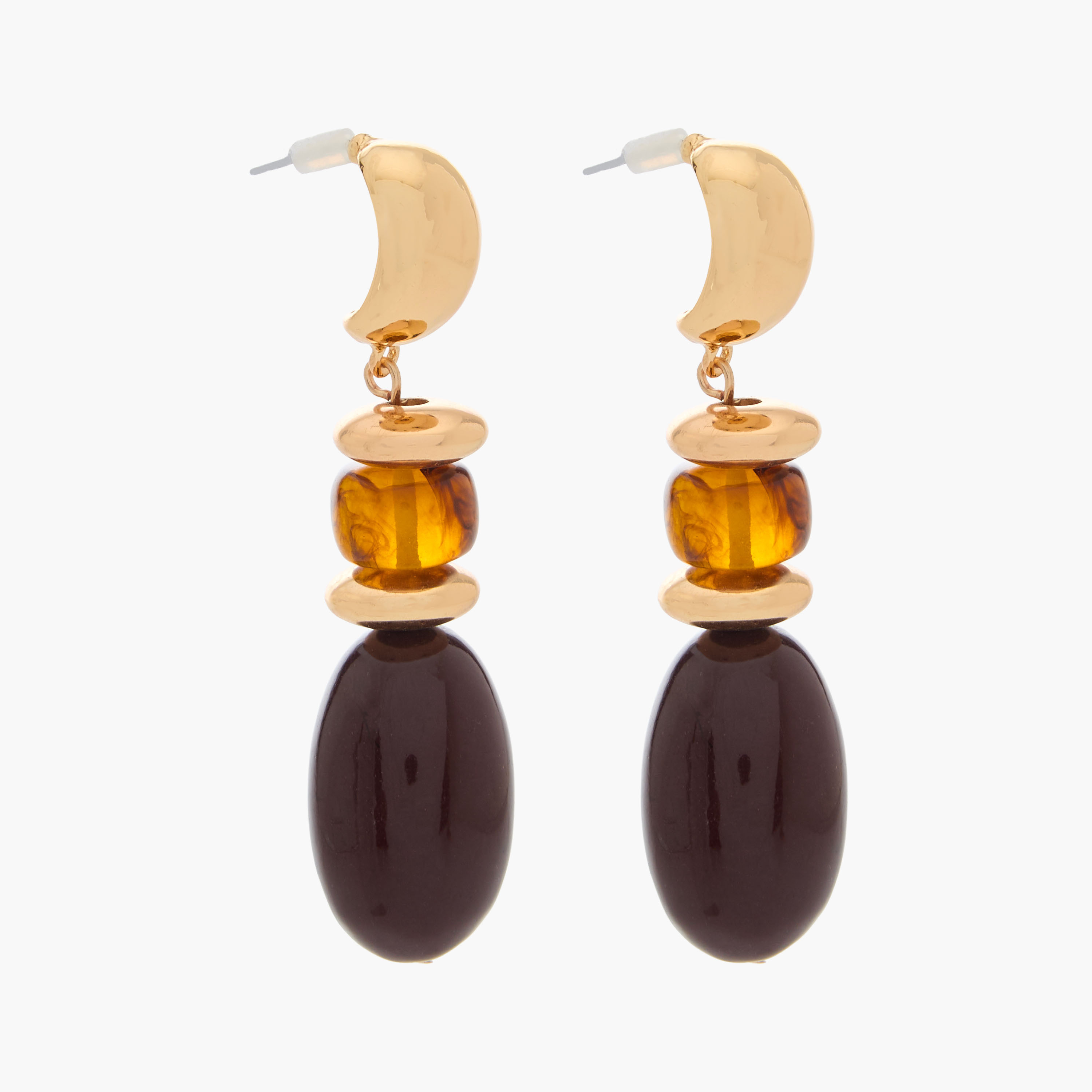 Resin Drop Earrings with Pushback Closure-women-watchesandjewellery-jewellery-earrings-image-3