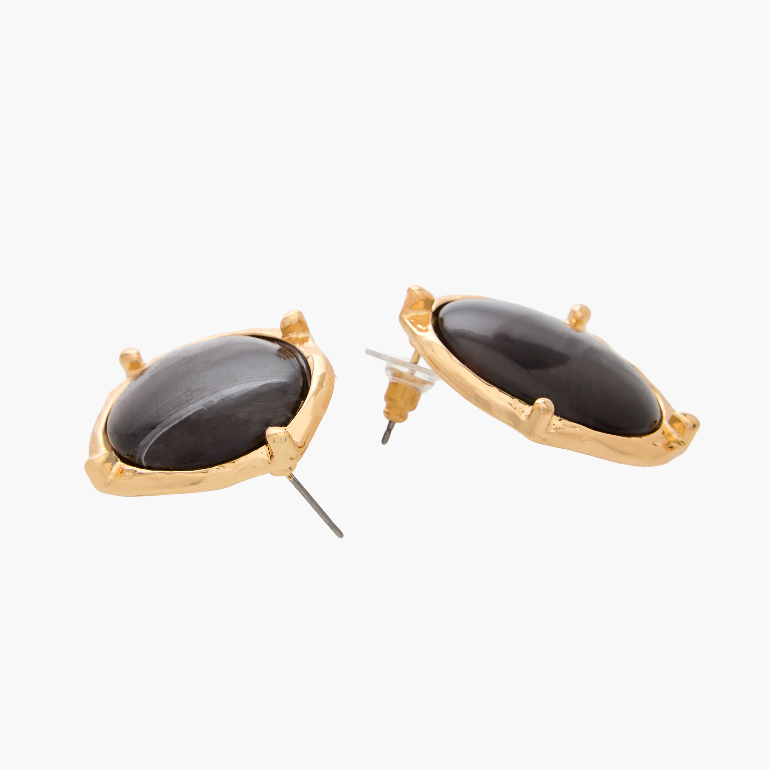 Metallic Embellished Stud Earrings with Pushback Closure-women-watchesandjewellery-jewellery-earrings-image-4