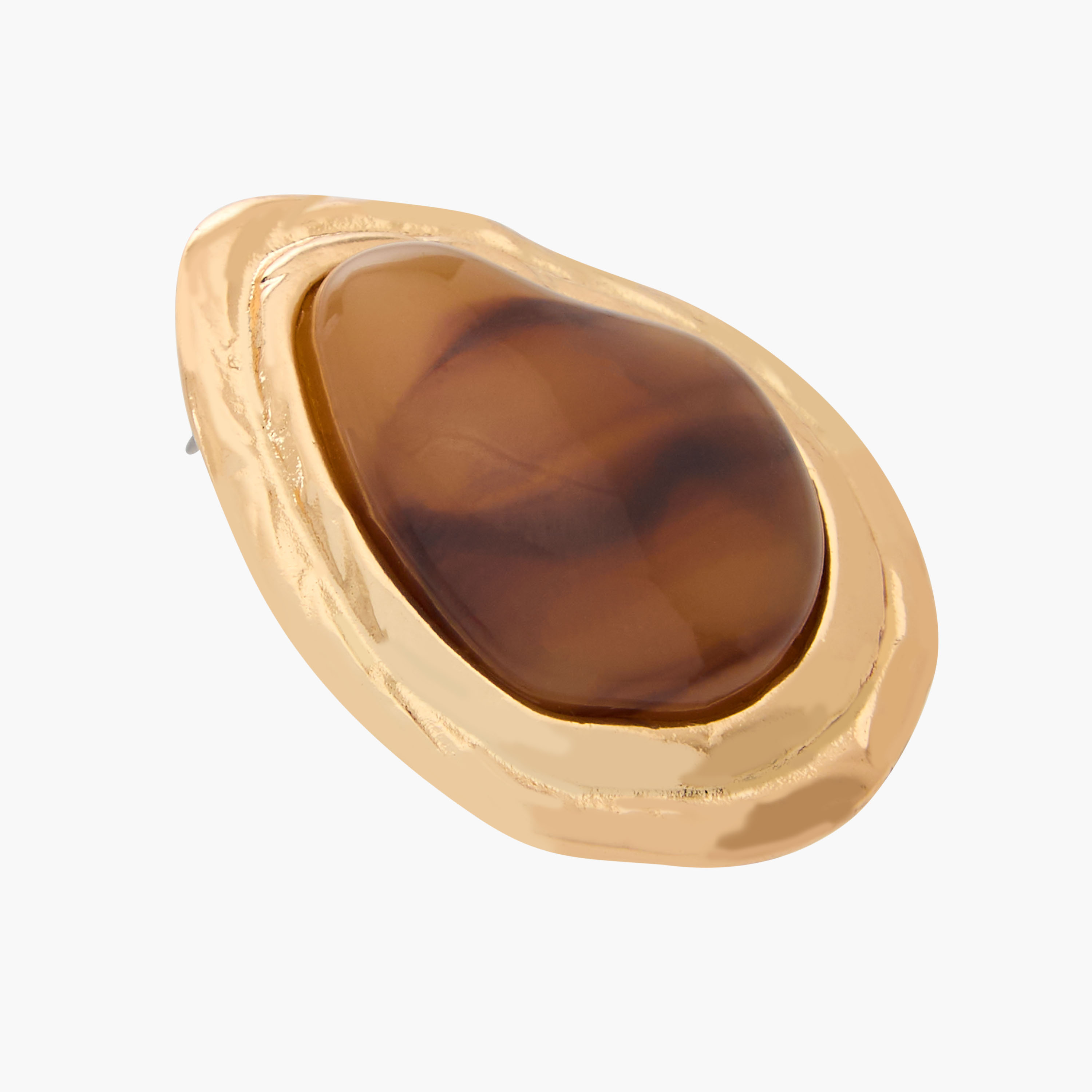 Gold Tone Resin Stud Earrings with Pushback Closure-women-watchesandjewellery-jewellery-earrings-image-5