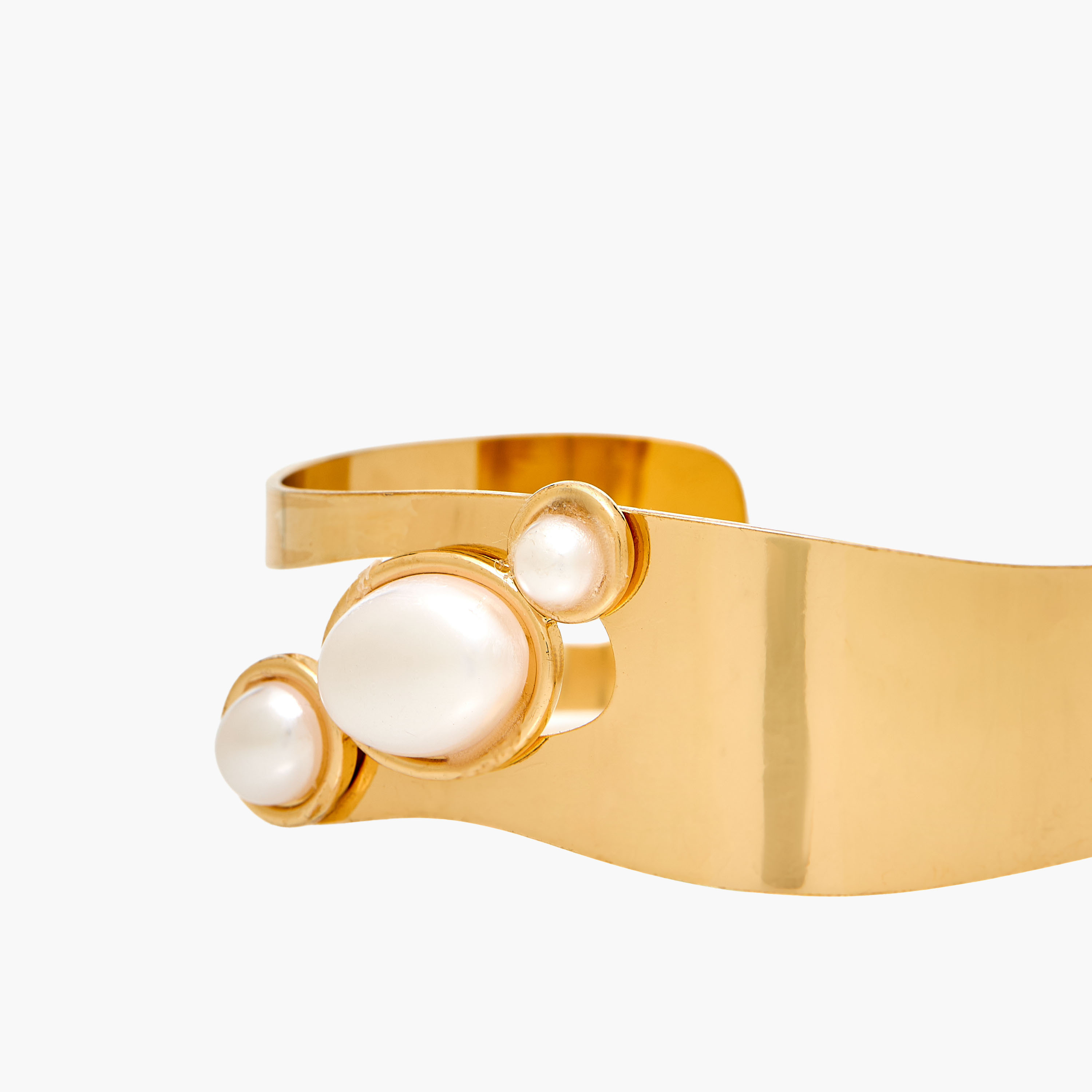 Metal Pearl Embellished Cuff Bracelet-women-watchesandjewellery-jewellery-banglesandbracelets-image-5