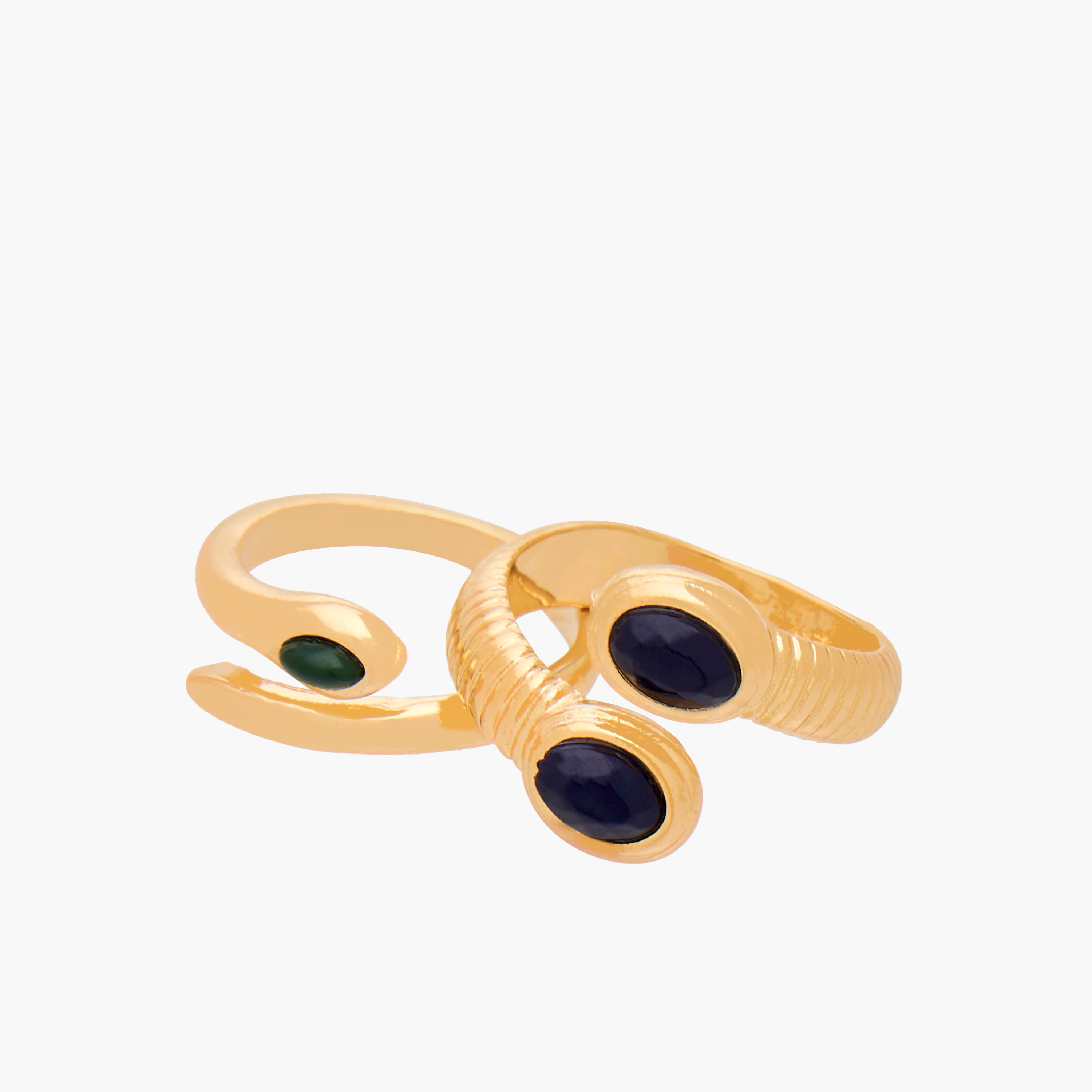 Set of 5 - Embellished Metal Gold Finish Ring-women-watchesandjewellery-jewellery-rings-image-4