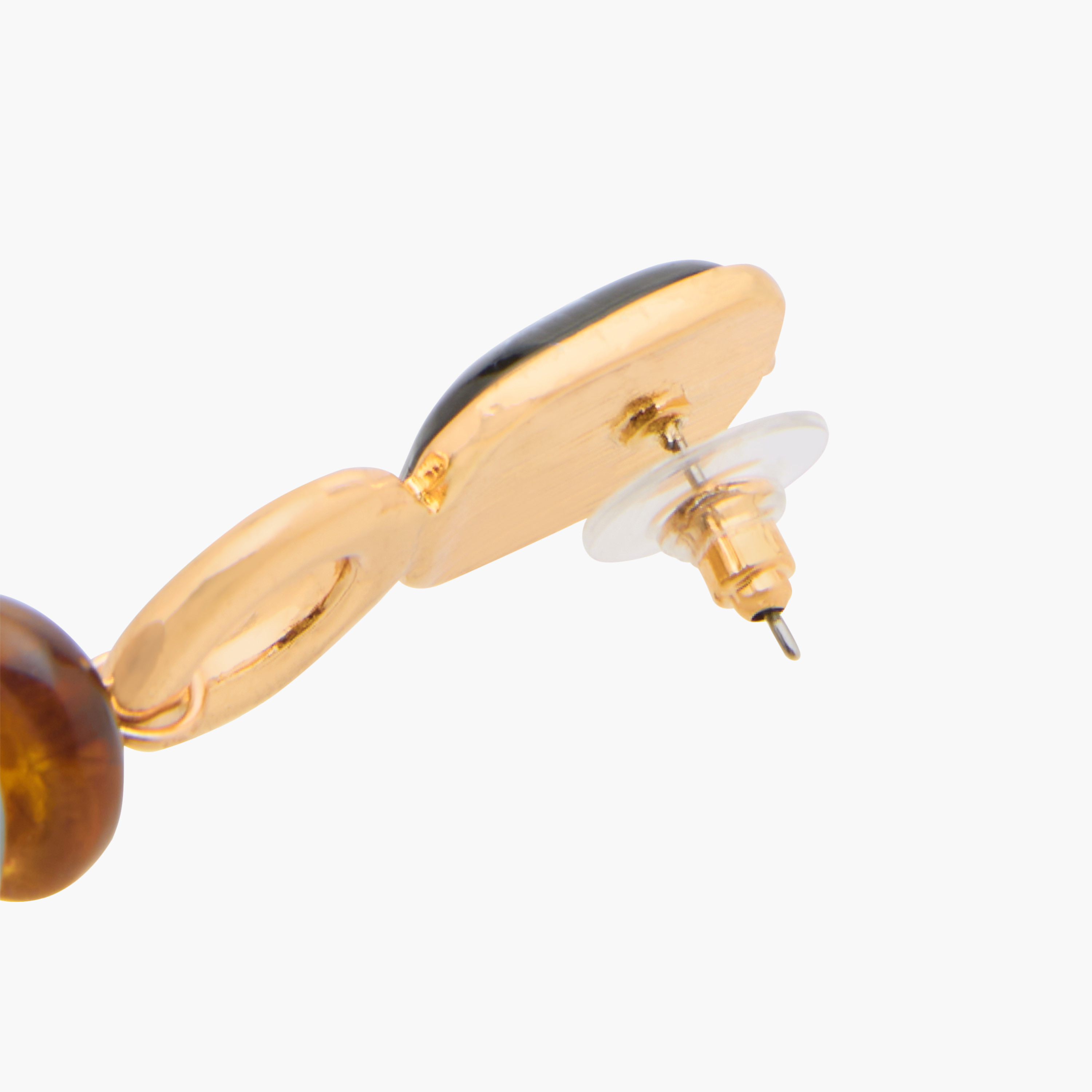 Metallic Orb Drop Earrings with Pushback Closure-women-watchesandjewellery-jewellery-earrings-image-5