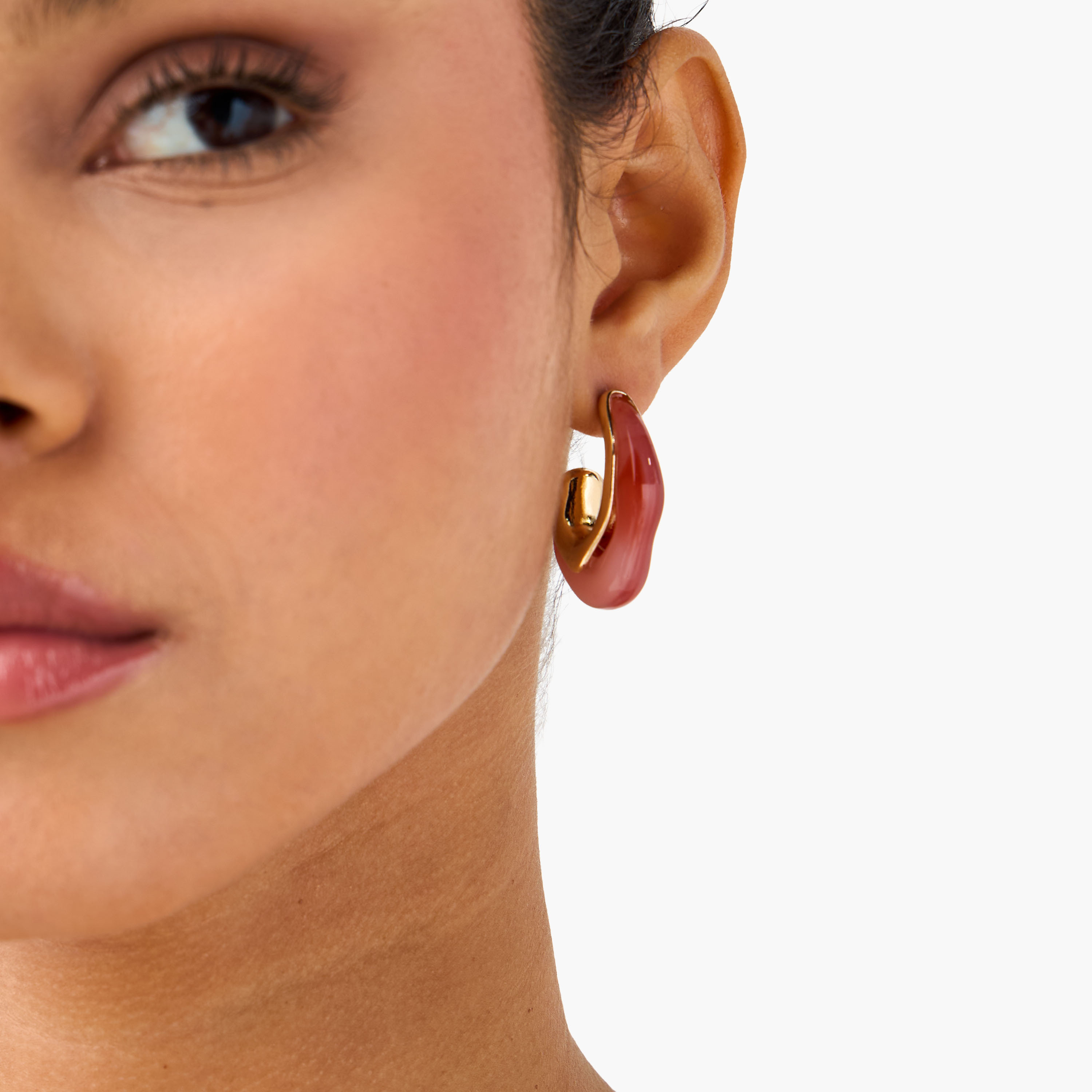 Pack of 2 Gold Finish Hoop Earrings with Pushback Closure-women-watchesandjewellery-jewellery-earrings-image-2
