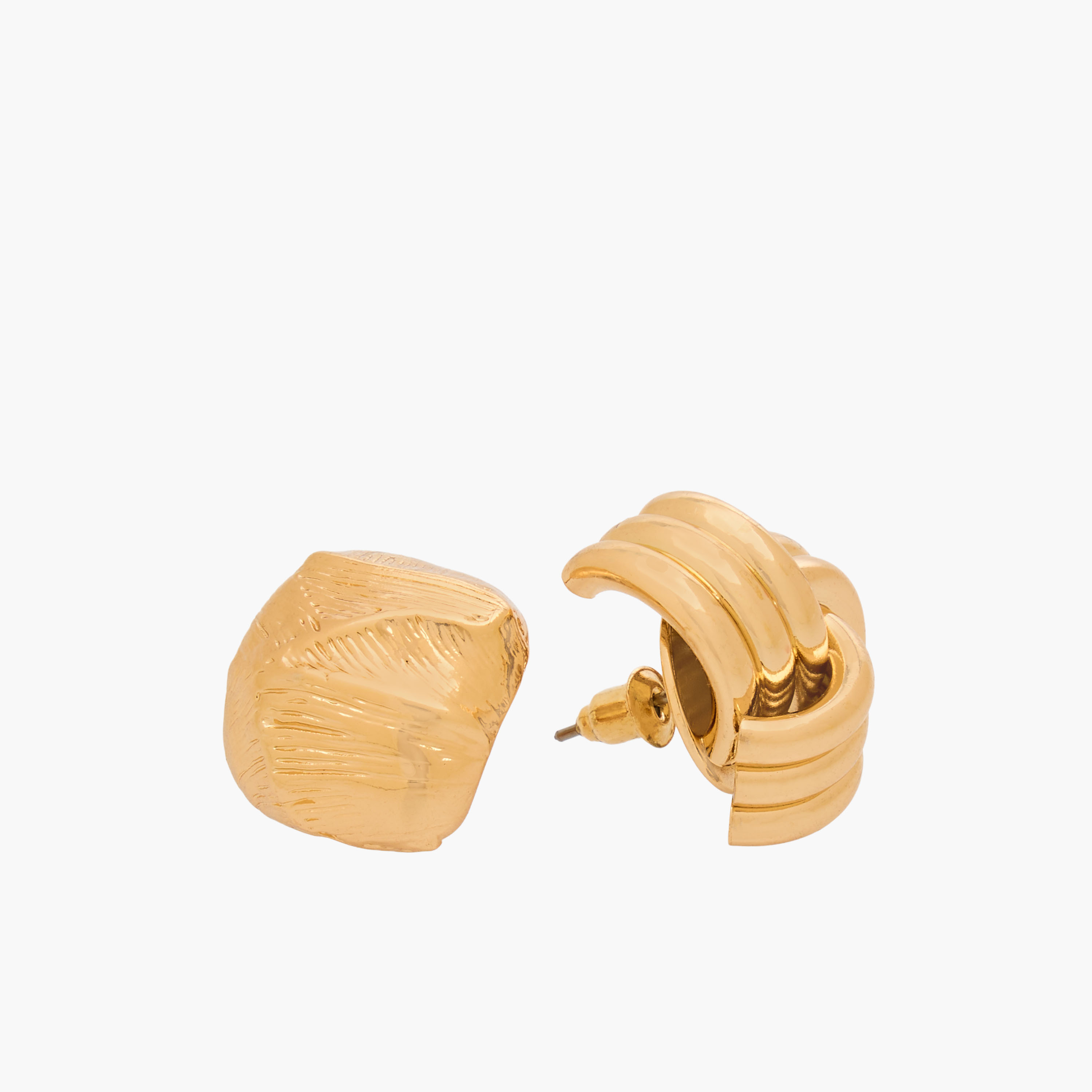 Pack of 3 Gold Finish Stud Earrings with Pushback Closure-women-watchesandjewellery-jewellery-earrings-image-6