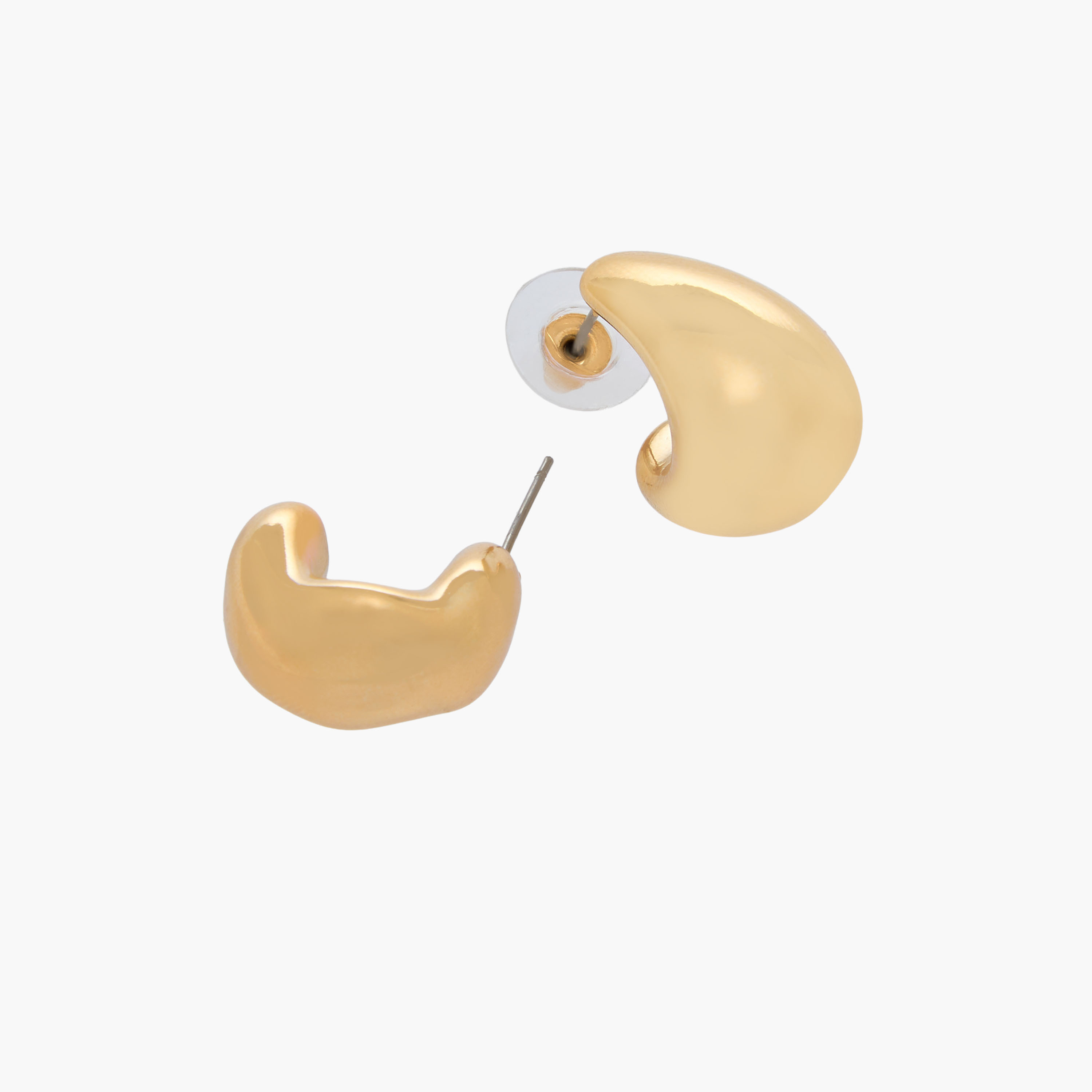 Pack of 3 Gold Tone Hoop Earrings with Pushback Closure-women-watchesandjewellery-jewellery-earrings-image-6