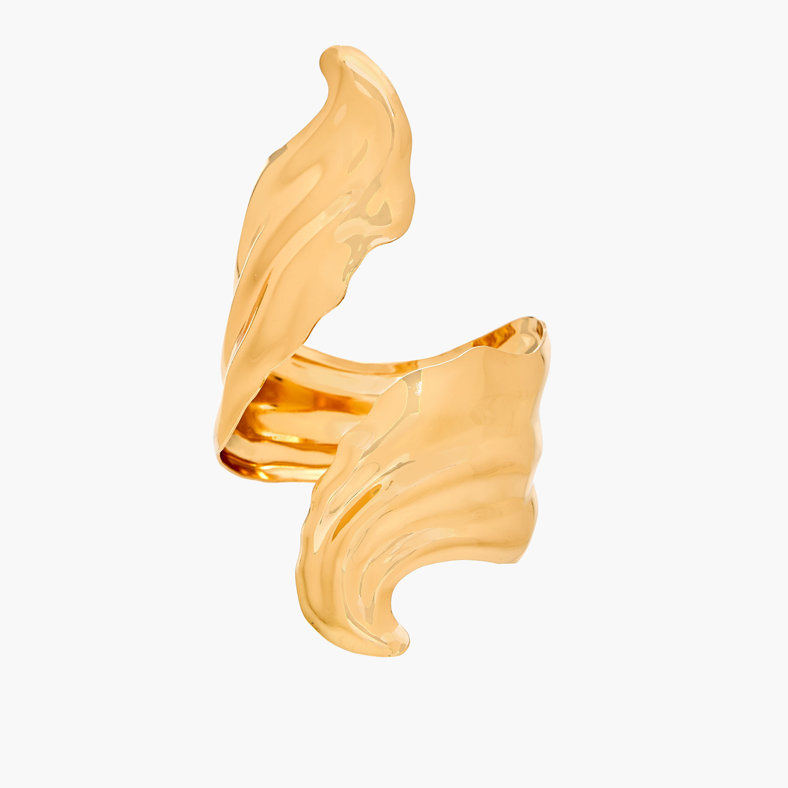 Gold Tone Textured Cuff Bracelet-women-watchesandjewellery-jewellery-banglesandbracelets-image-1