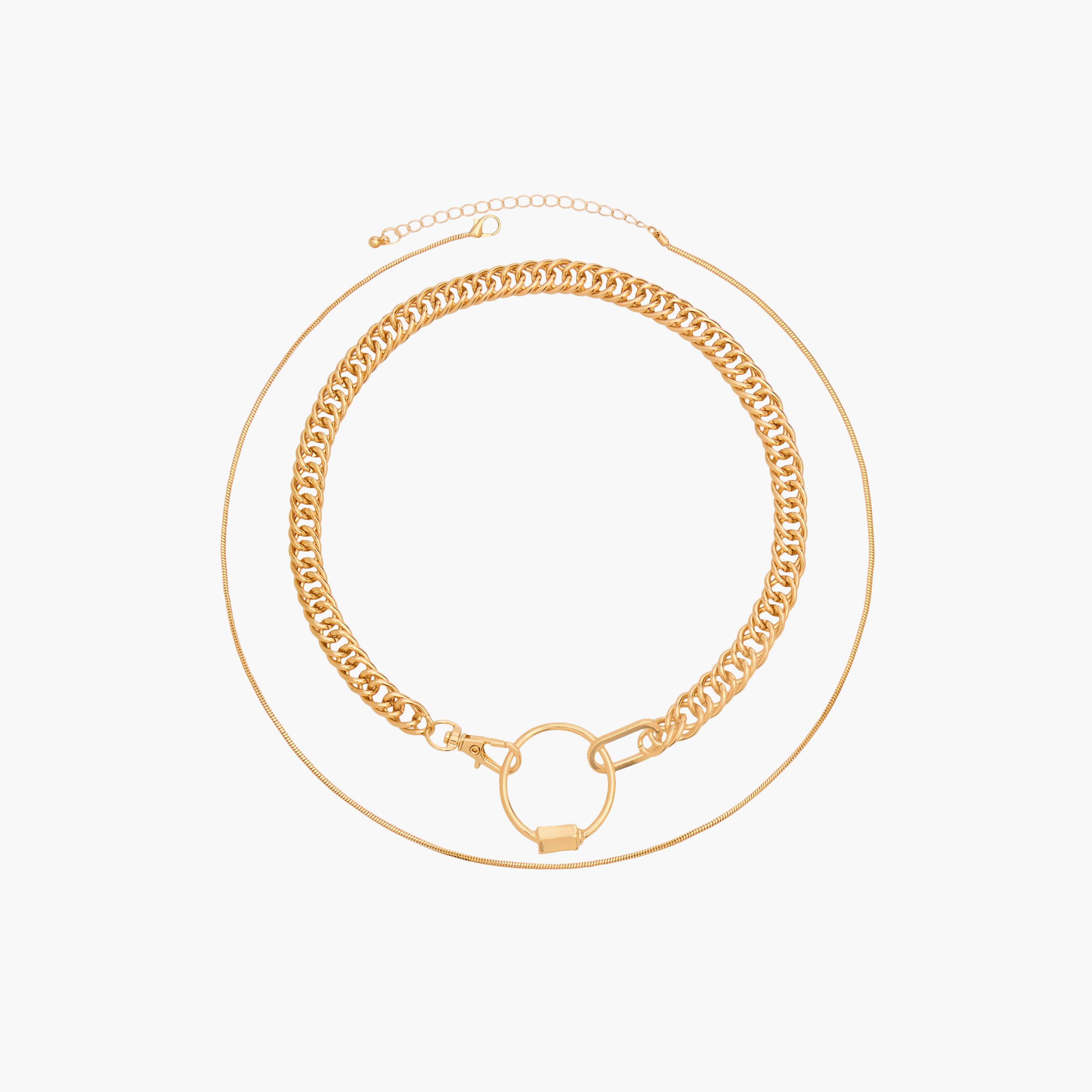 عقد معدن متنوع - طقم من قطعتين-women-watchesandjewellery-jewellery-necklacesandpendants-image-1