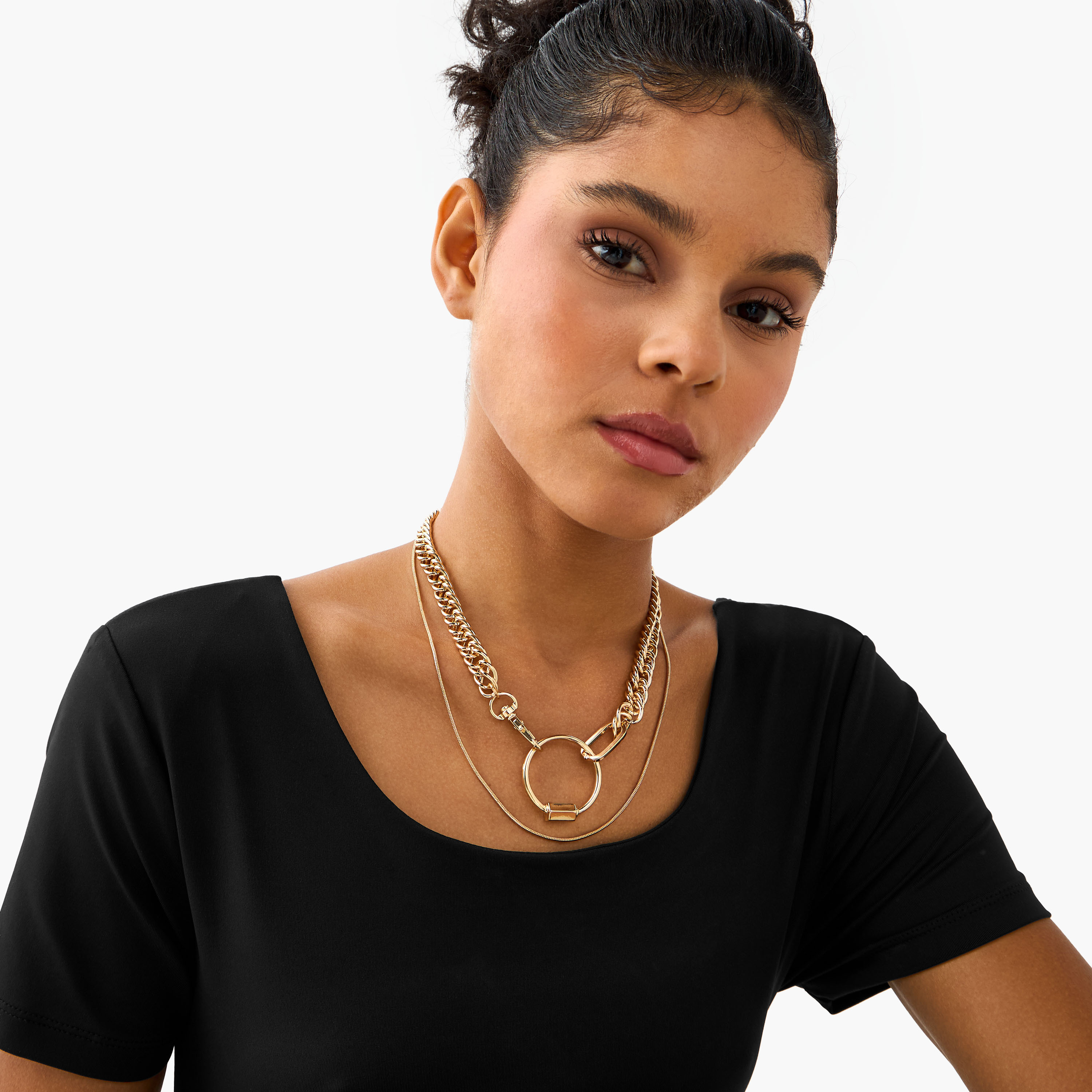 عقد معدن متنوع - طقم من قطعتين-women-watchesandjewellery-jewellery-necklacesandpendants-image-2