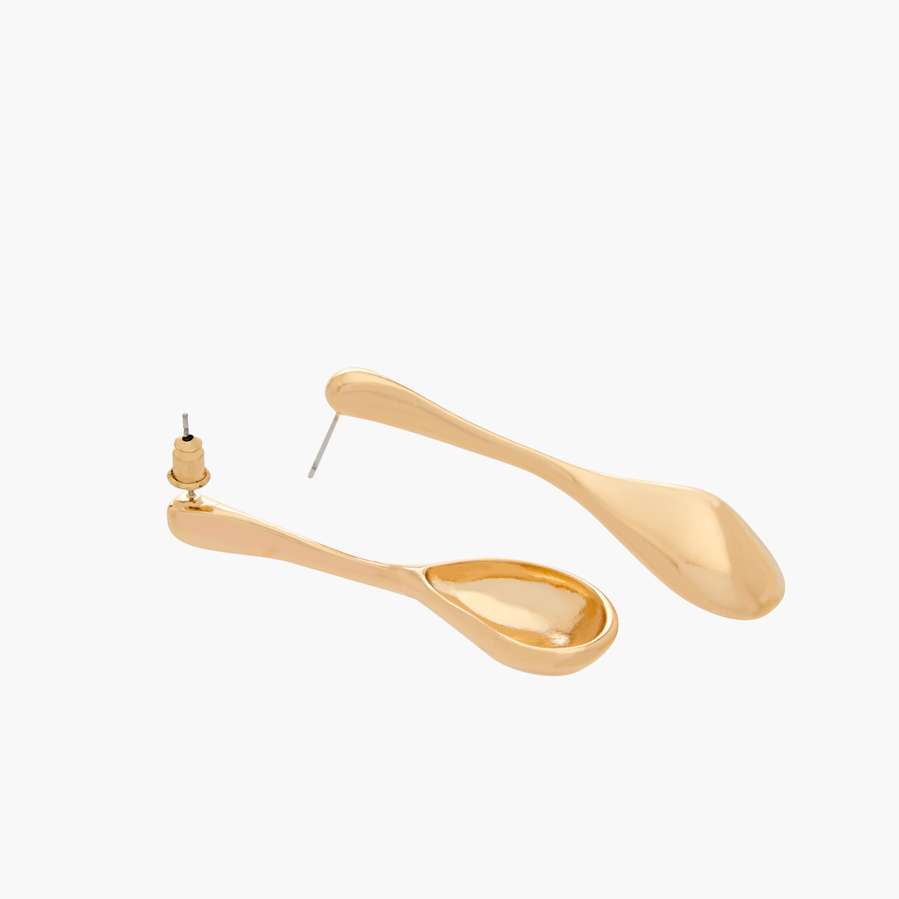 Gold Tone Drop Earrings with Pushback Closure-women-watchesandjewellery-jewellery-earrings-image-4