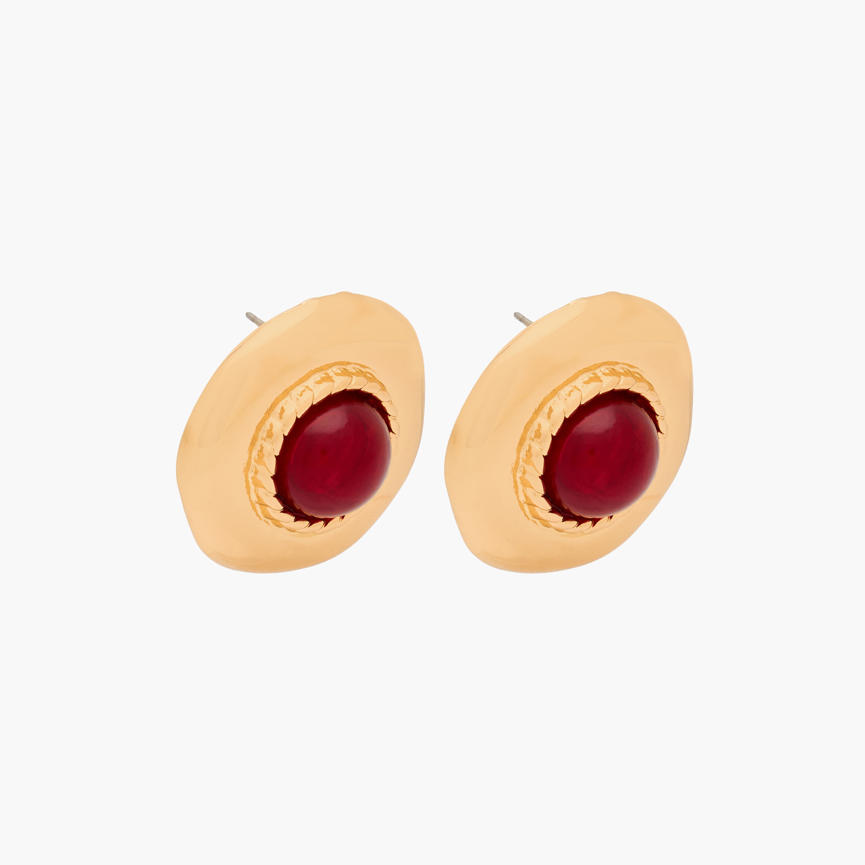 Metallic Stud Earrings with Pushback Closure-women-watchesandjewellery-jewellery-earrings-image-3