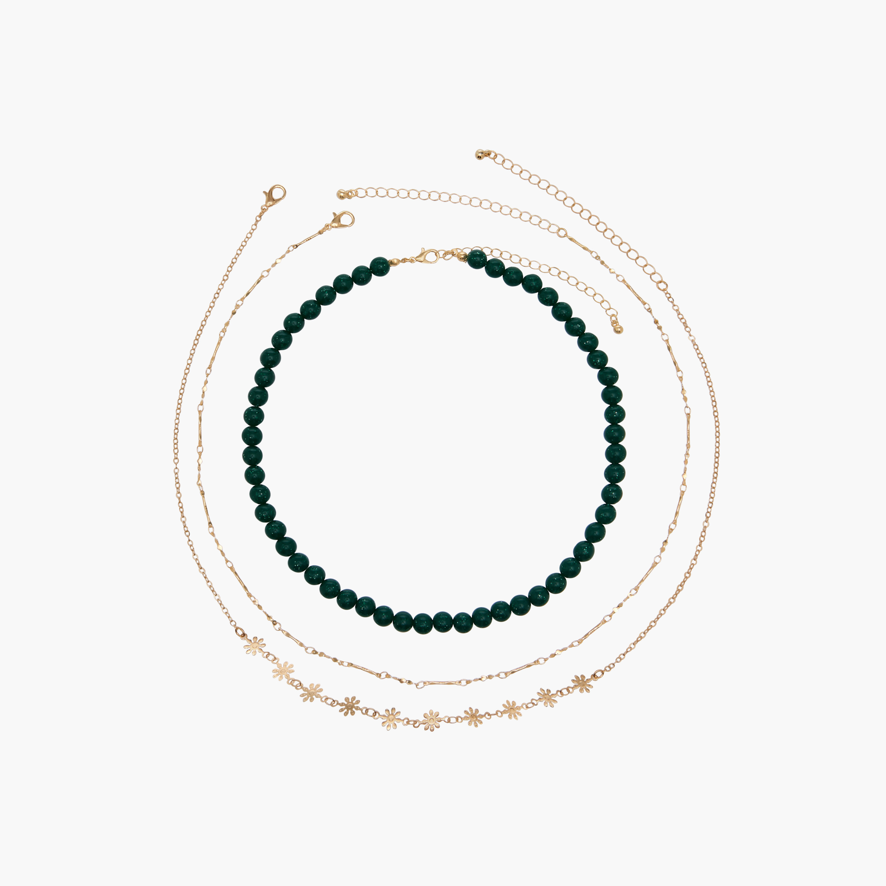 Set of 3 - Gold Tone Assorted Design Necklace-women-watchesandjewellery-jewellery-necklacesandpendants-image-1