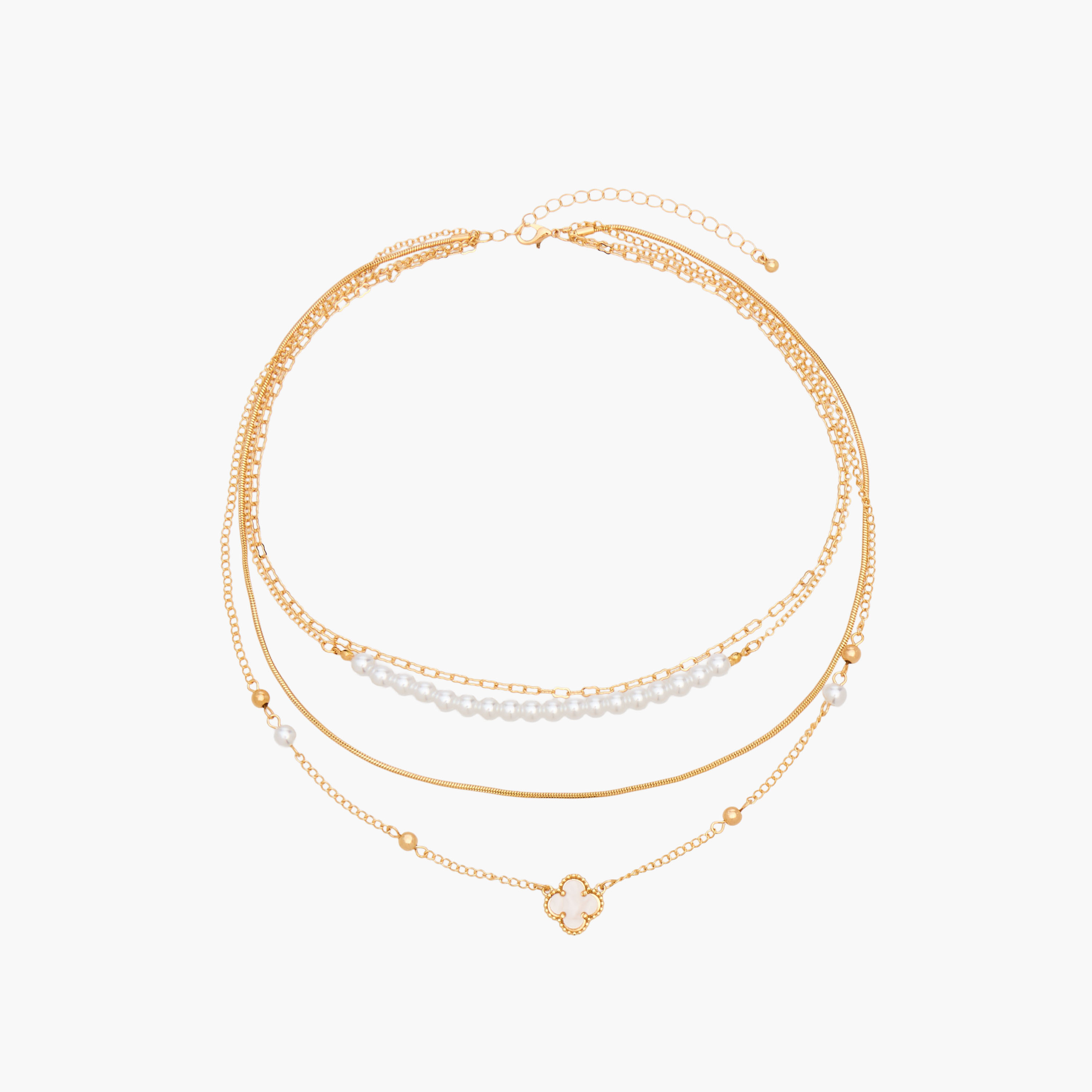 Metal Layered Pendant Necklace-women-watchesandjewellery-jewellery-necklacesandpendants-image-1