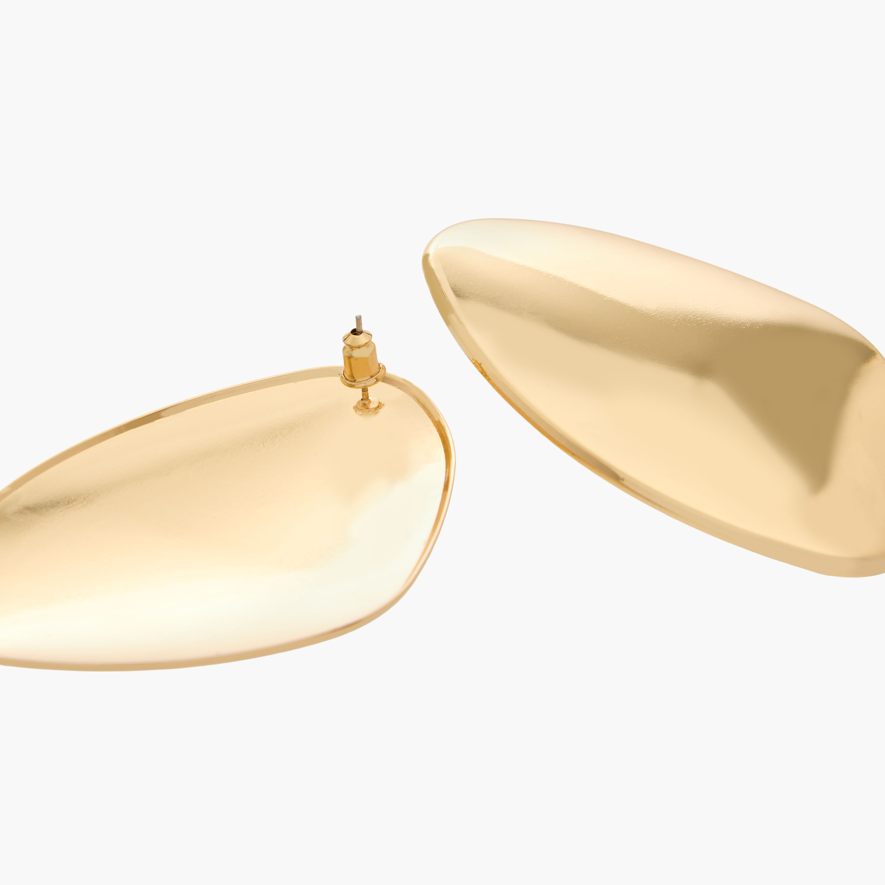 Gold Tone Stud Earrings with Pushback Closure-women-watchesandjewellery-jewellery-earrings-image-5