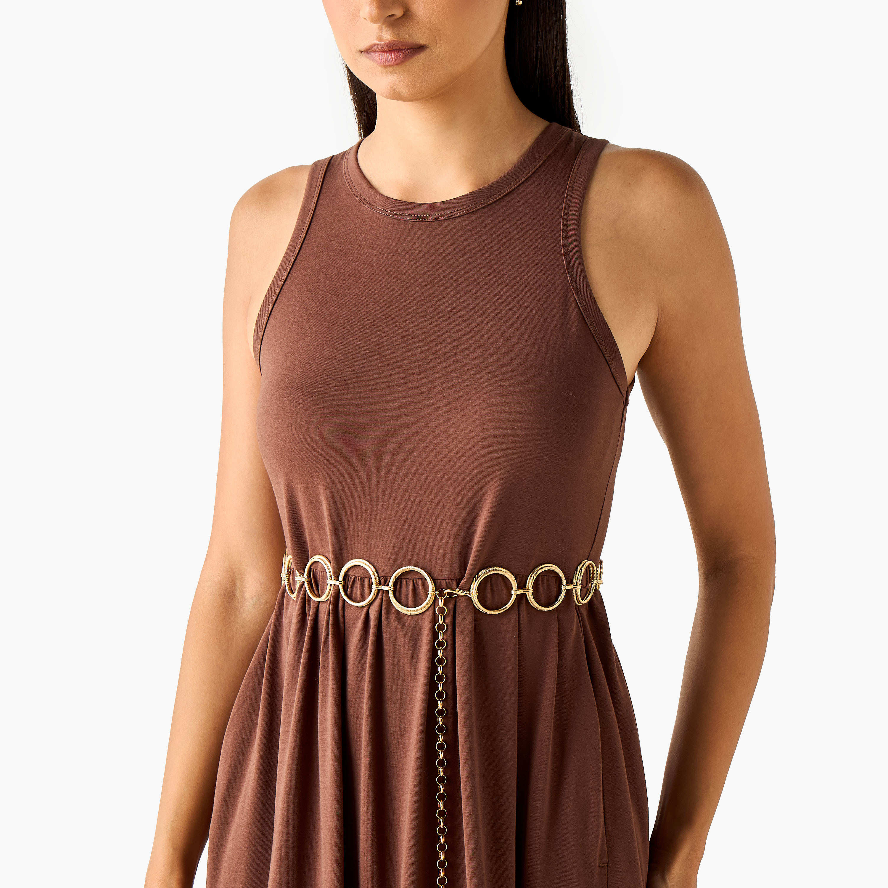 Metallic Belt with Circle Link Design-women-clothingaccessories-belts-image-2