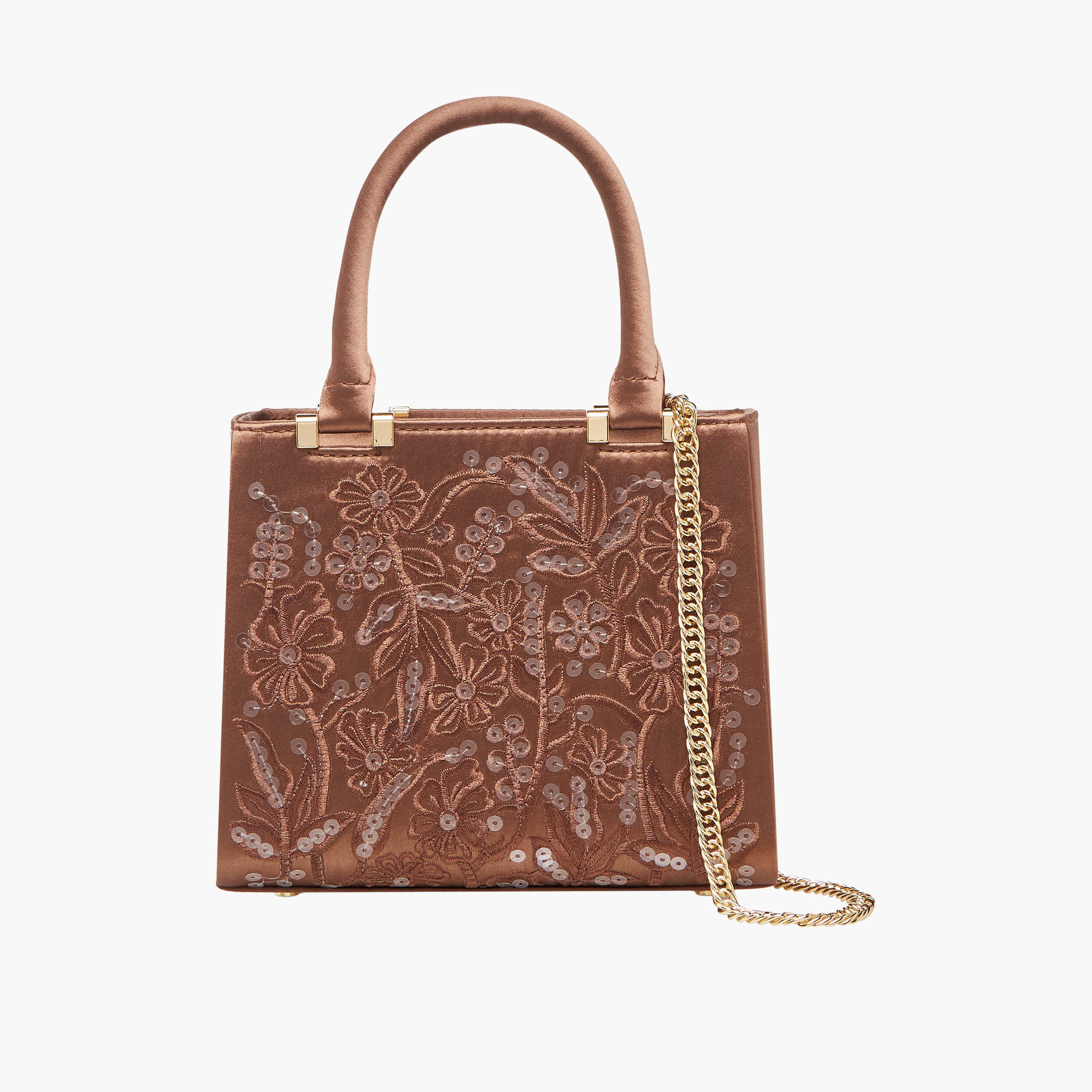 Embroidered Mini Tote Bag with Button Closure-women-bagsandwallets-handbags-image-1