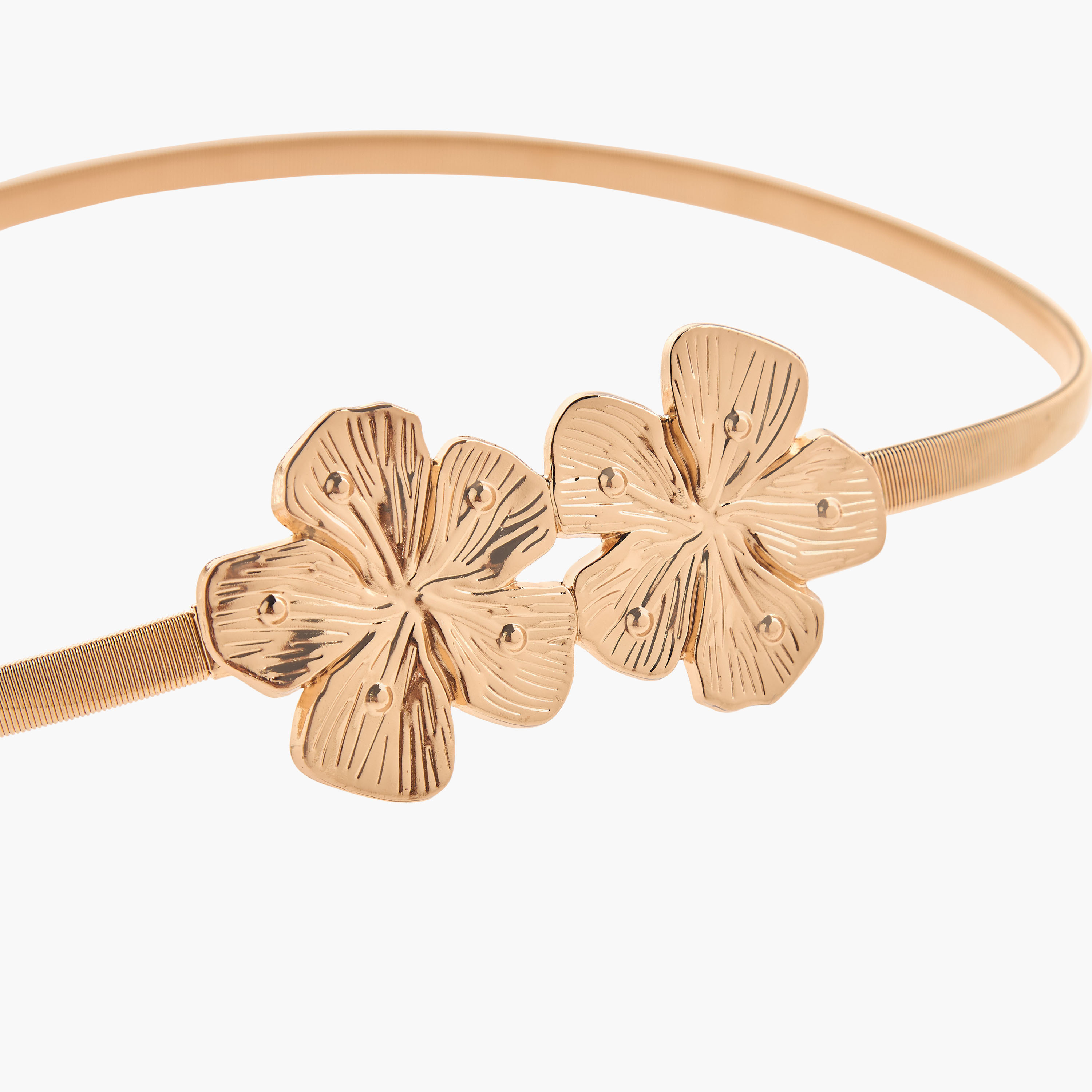 Metal Stretch Belt with Flower Clasp-women-clothingaccessories-belts-image-3