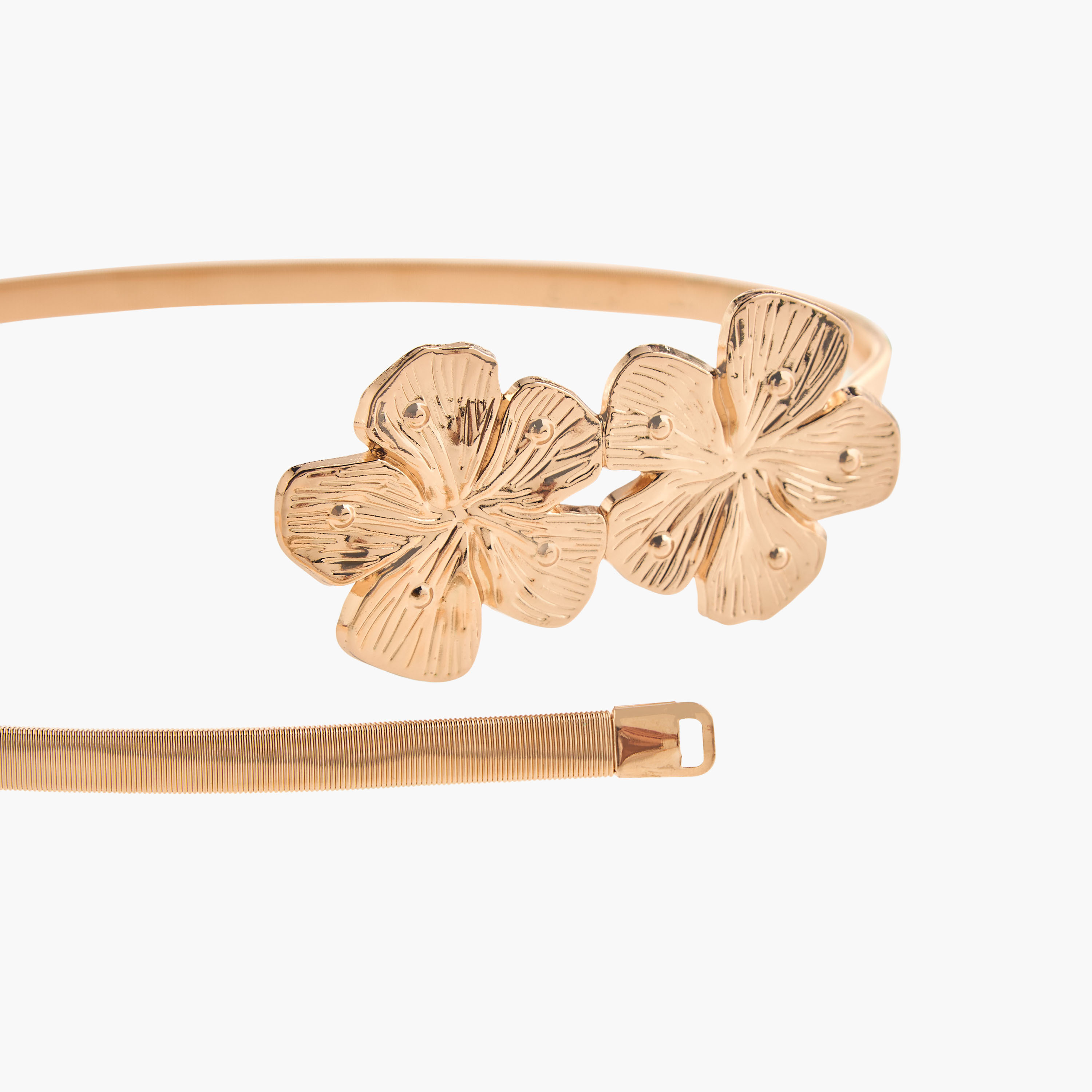 Metal Stretch Belt with Flower Clasp-women-clothingaccessories-belts-image-6