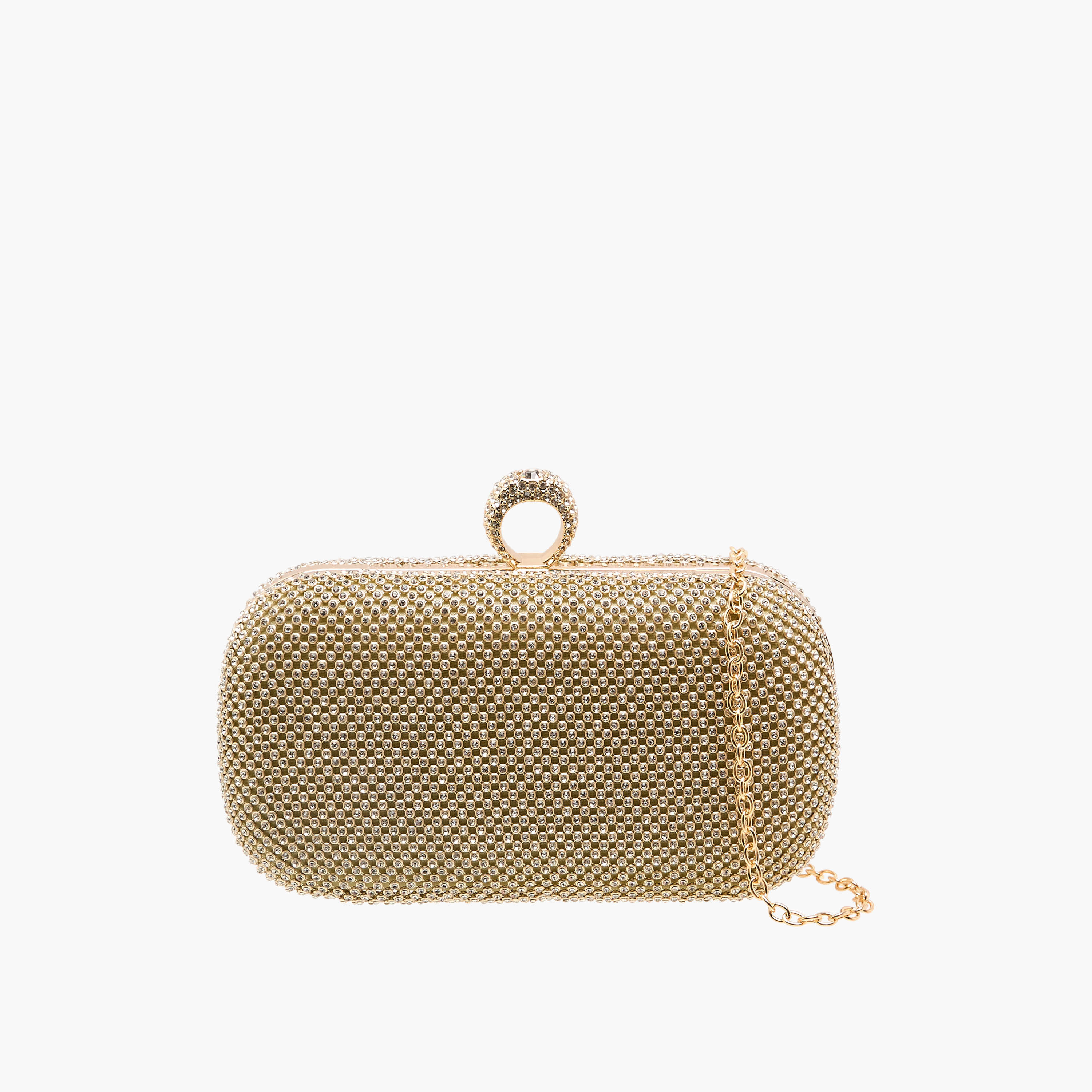Embellished Clutch with Detachable Chain Strap-women-bagsandwallets-handbags-image-1