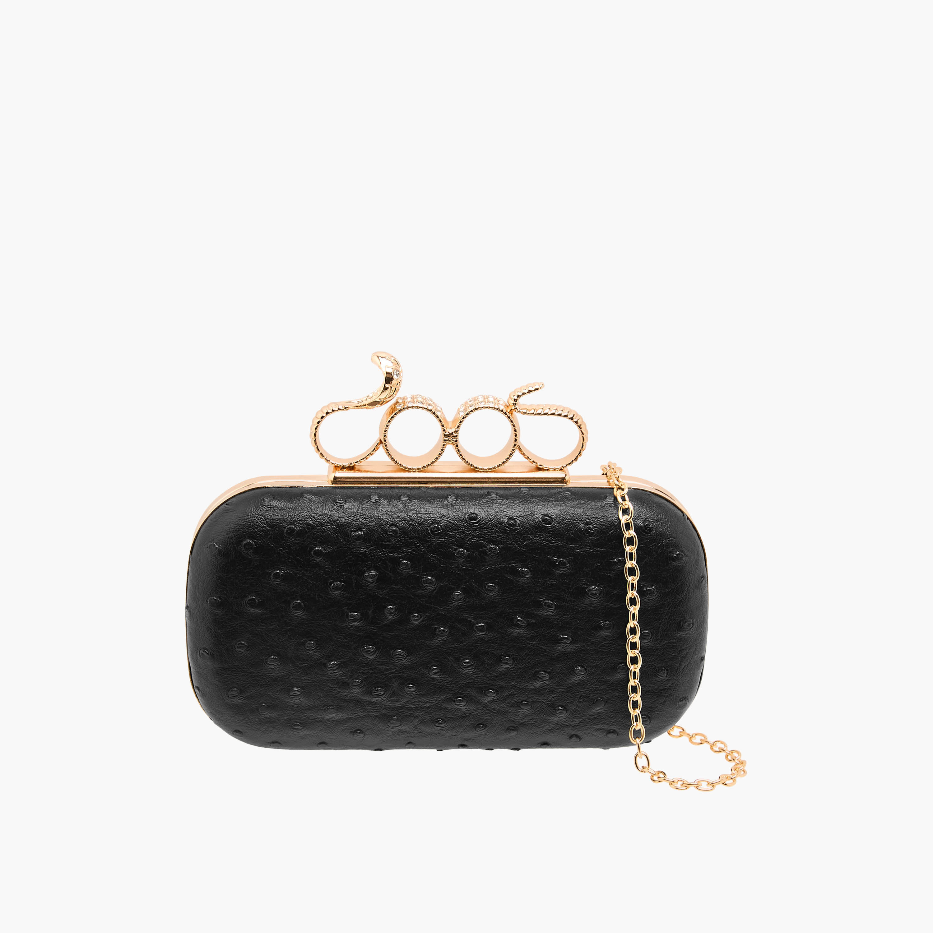 Textured Clutch with Detachable Chain Strap-women-bagsandwallets-handbags-image-1