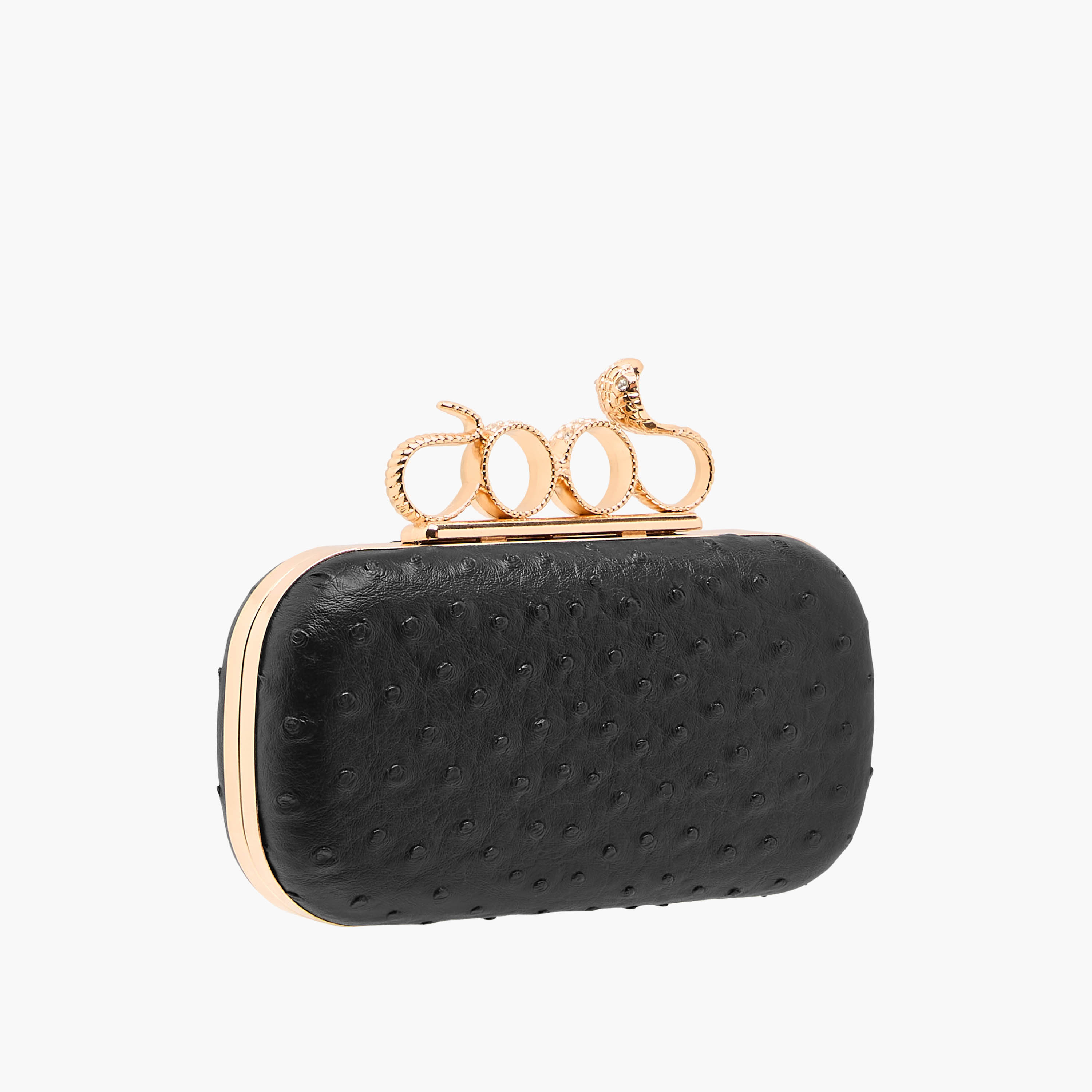 Textured Clutch with Detachable Chain Strap-women-bagsandwallets-handbags-image-4
