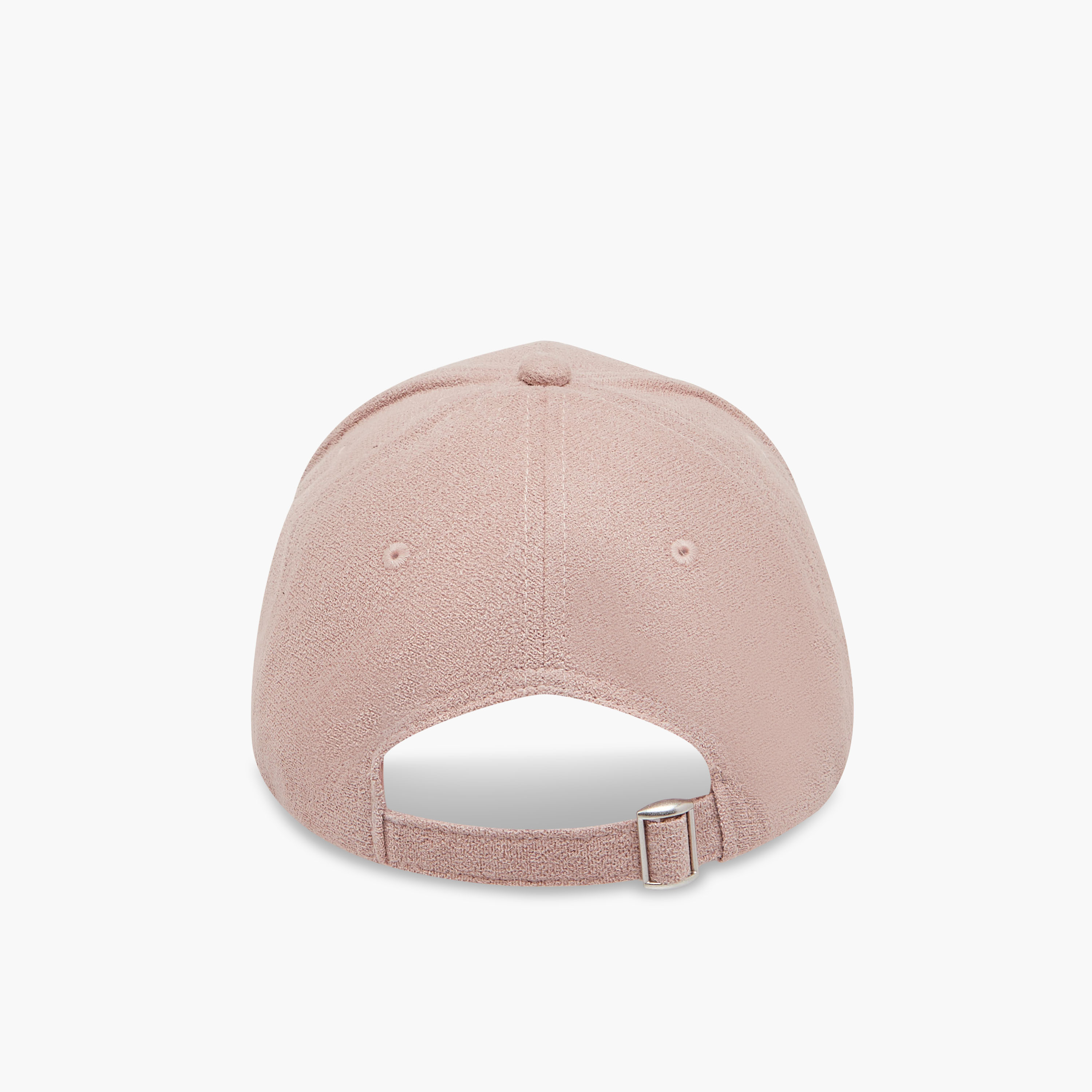 Slogan Embroidered Suede Cap with Buckled Strap Closure-women-clothingaccessories-capsandhats-image-5