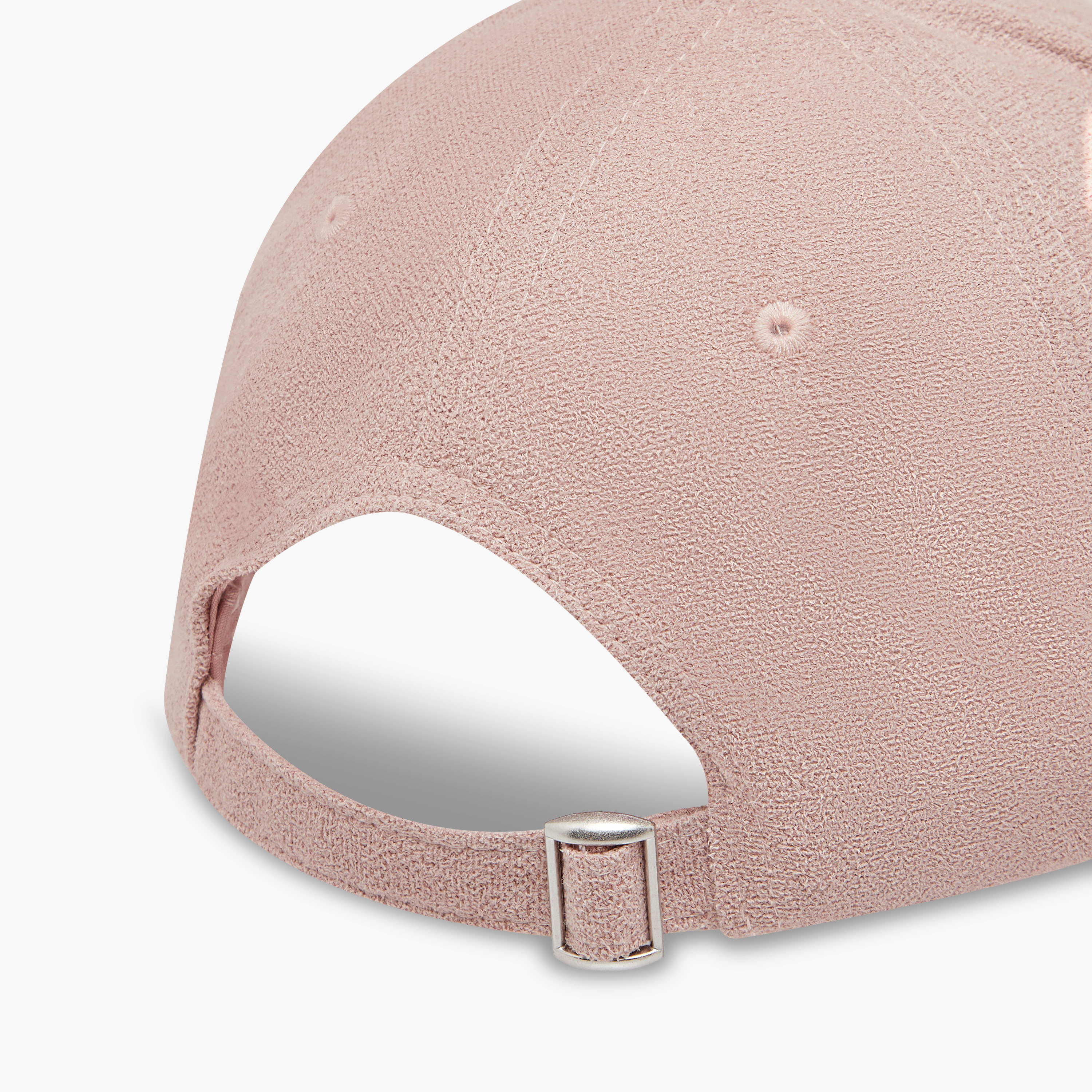 Slogan Embroidered Suede Cap with Buckled Strap Closure-women-clothingaccessories-capsandhats-image-7