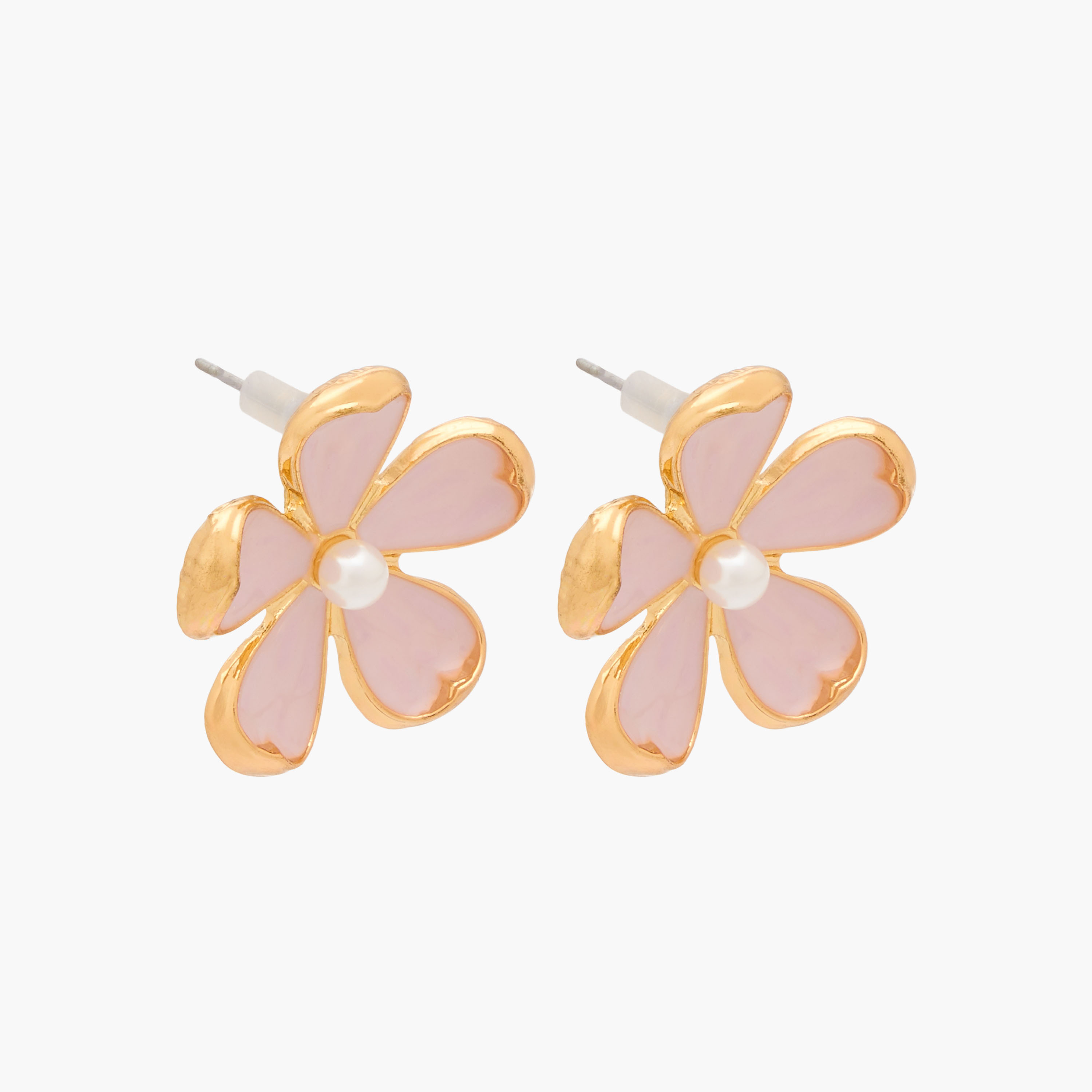 Gloo Pack of 2 Gold Finish Enamel Earrings with Pushback Closure-women-watchesandjewellery-jewellery-earrings-image-3