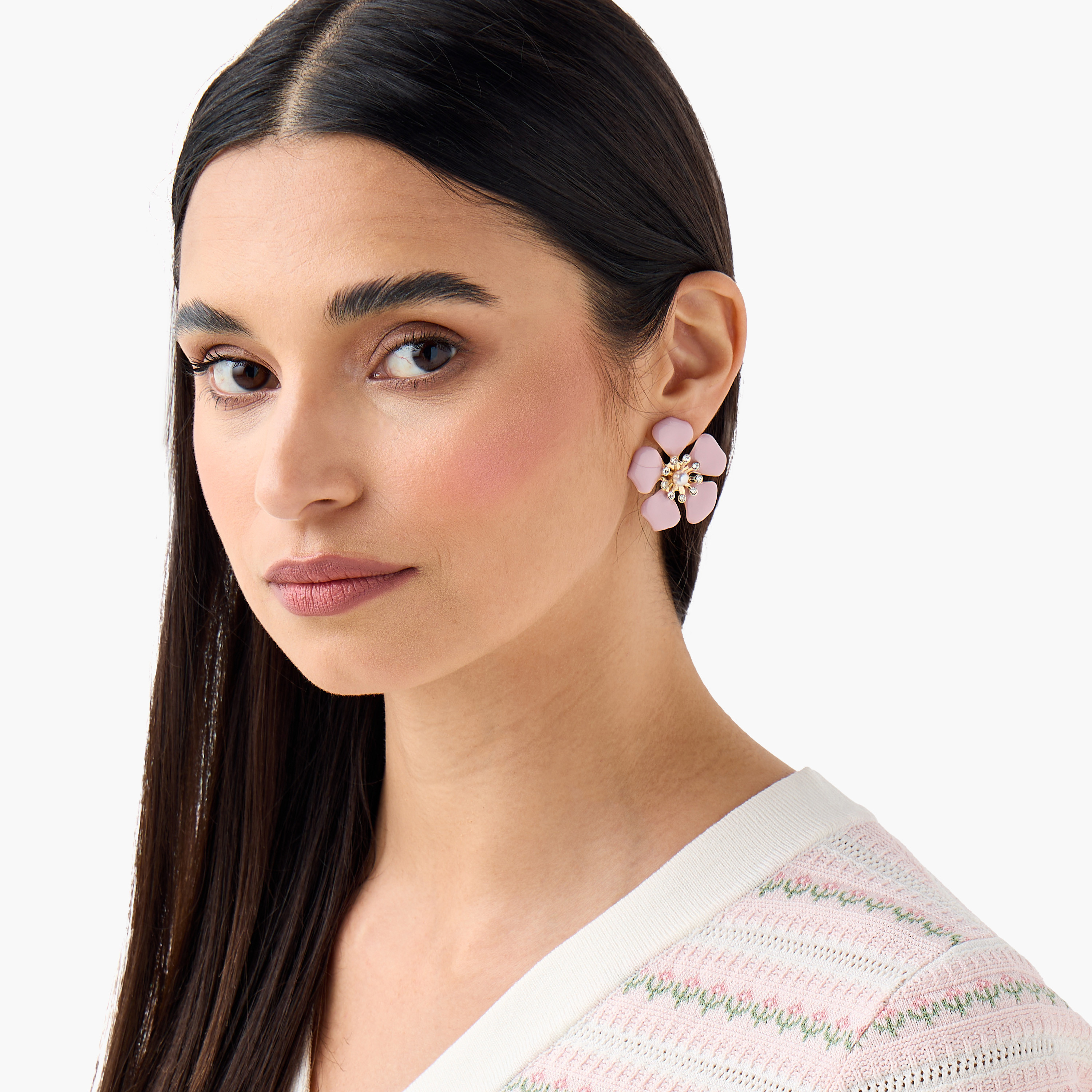 Pack of 2 Floral Shaped Earring with Pushback Closure-women-watchesandjewellery-jewellery-earrings-image-2