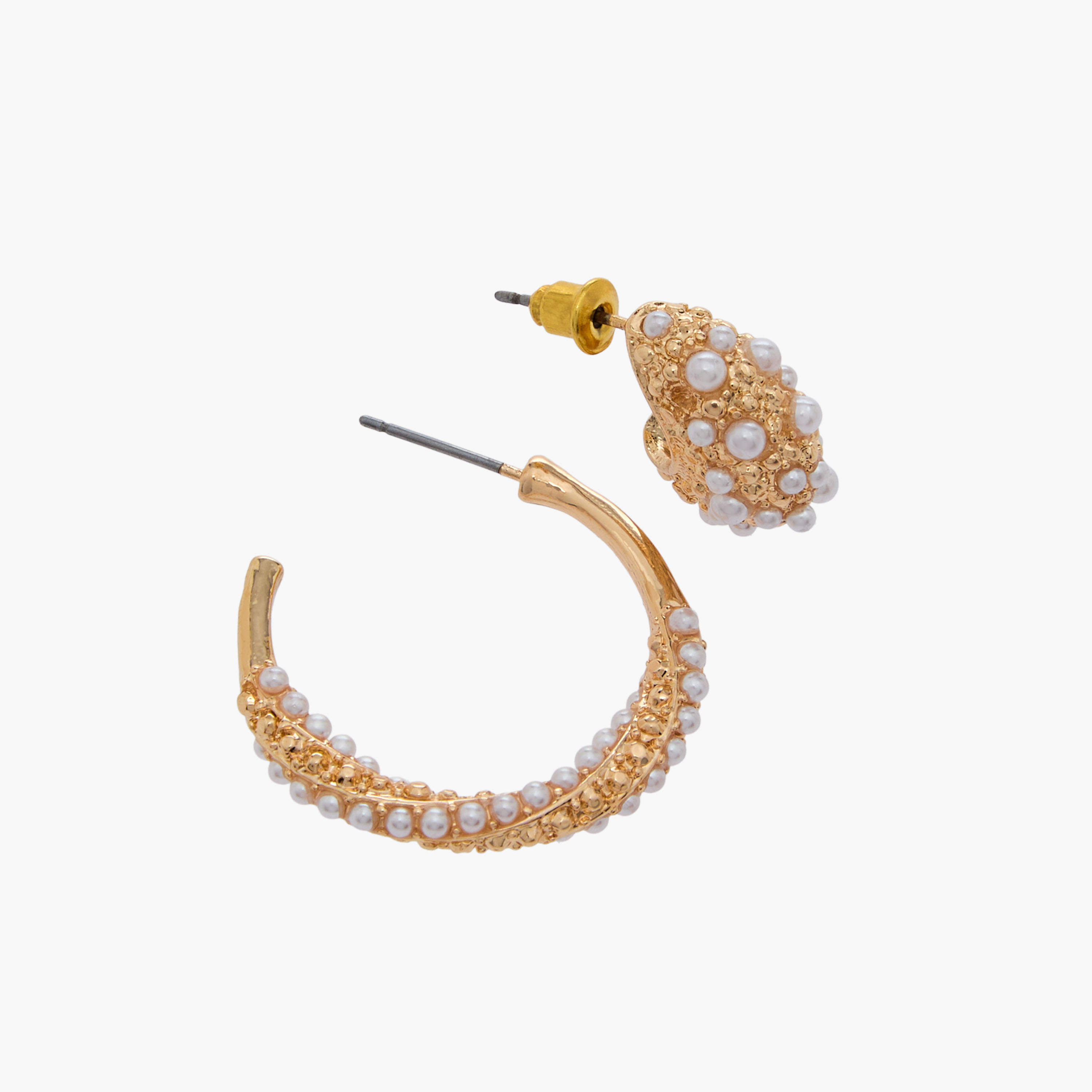 طقم حلقان طوق ميتاليك بمشبك إغلاق خلفي من زوجين-women-watchesandjewellery-jewellery-earrings-image-6