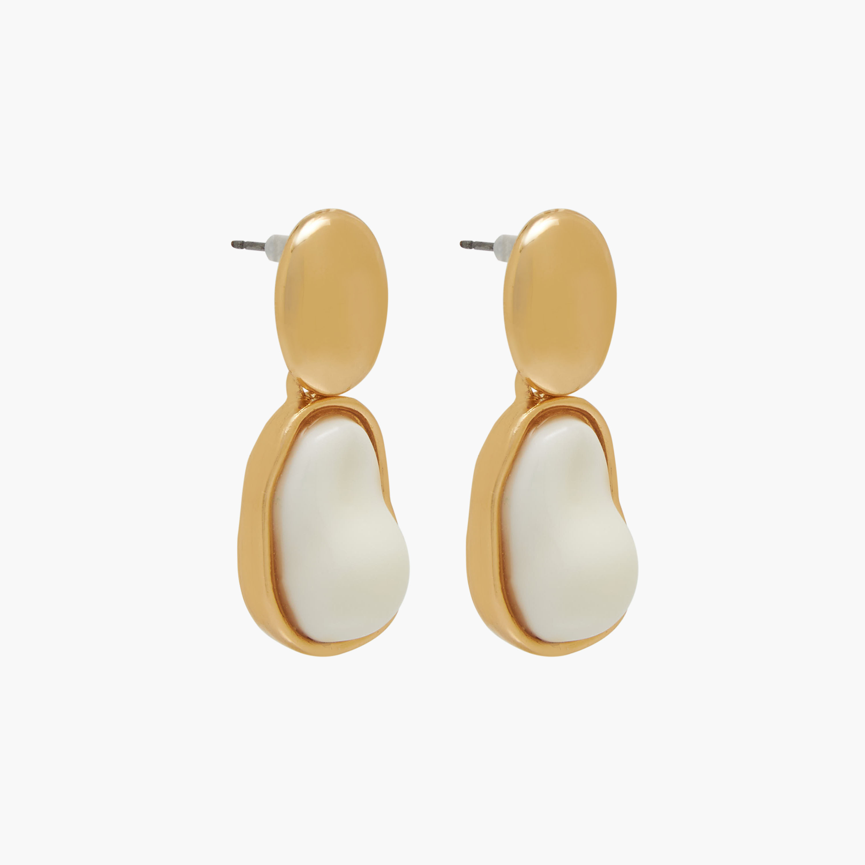 Pack of 2 Gold Finish Earrings with Pushback Closure-women-watchesandjewellery-jewellery-earrings-image-4