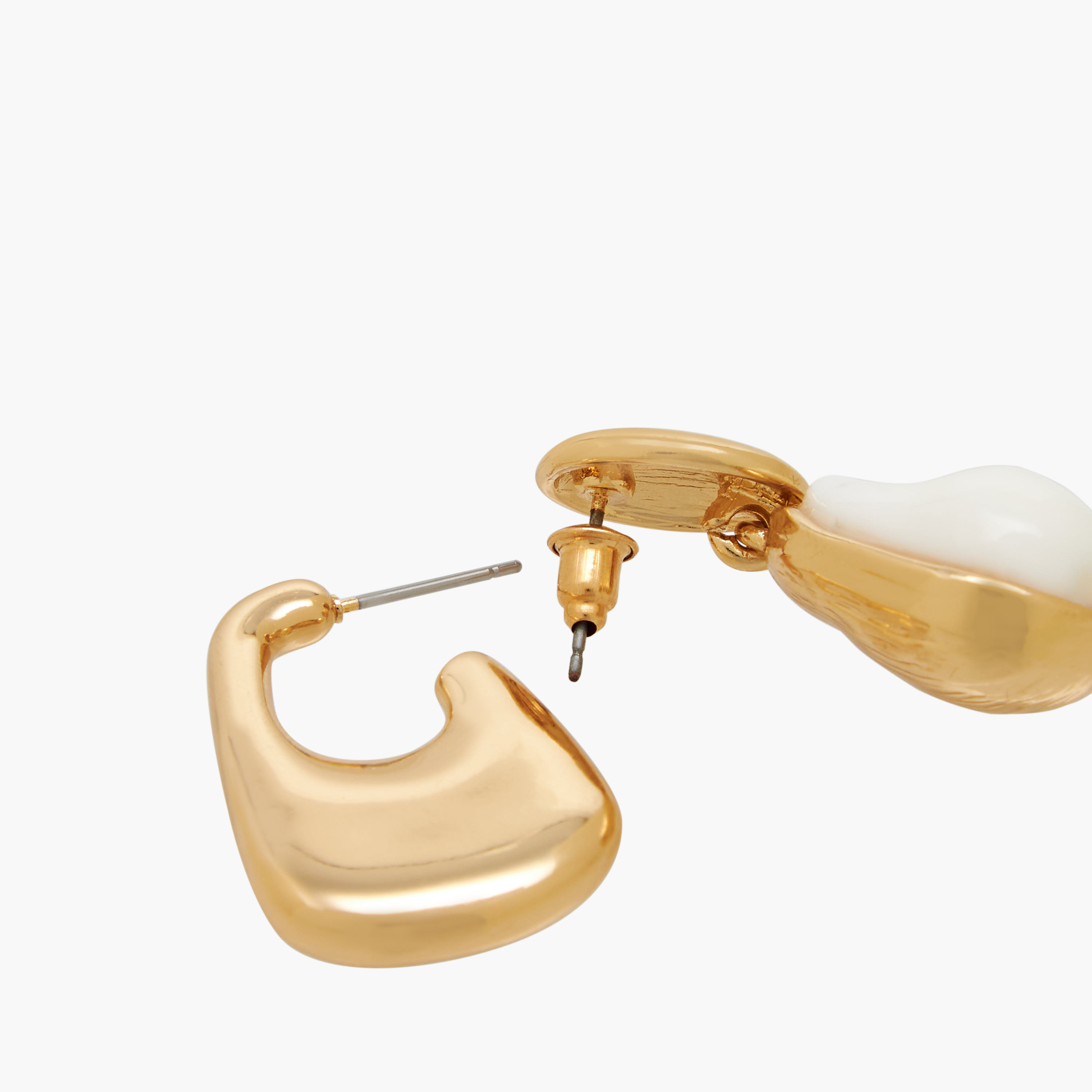 Pack of 2 Gold Finish Earrings with Pushback Closure-women-watchesandjewellery-jewellery-earrings-image-5