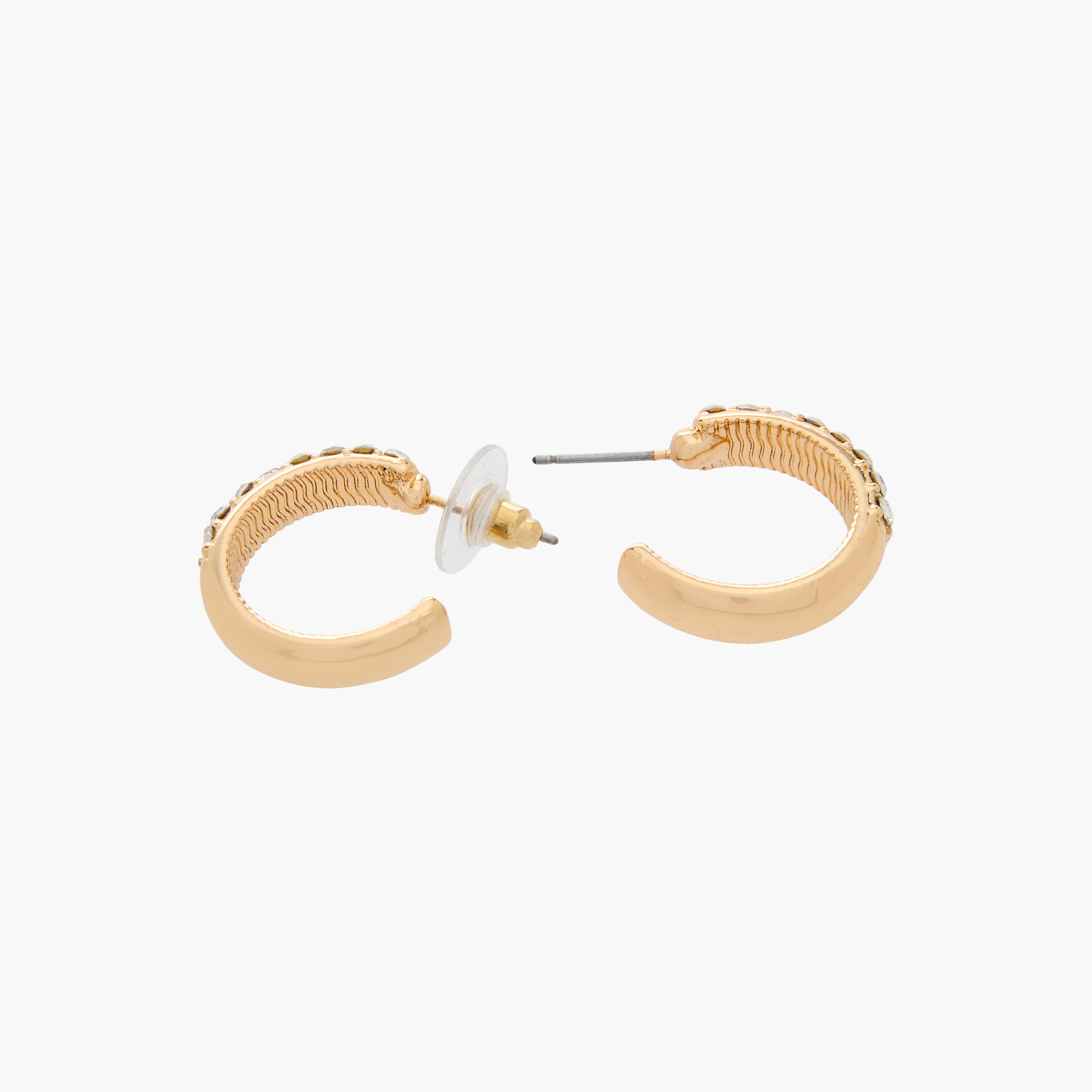 Pack of 3 Metallic Hoop Earrings with Pushback Closure-women-watchesandjewellery-jewellery-earrings-image-6