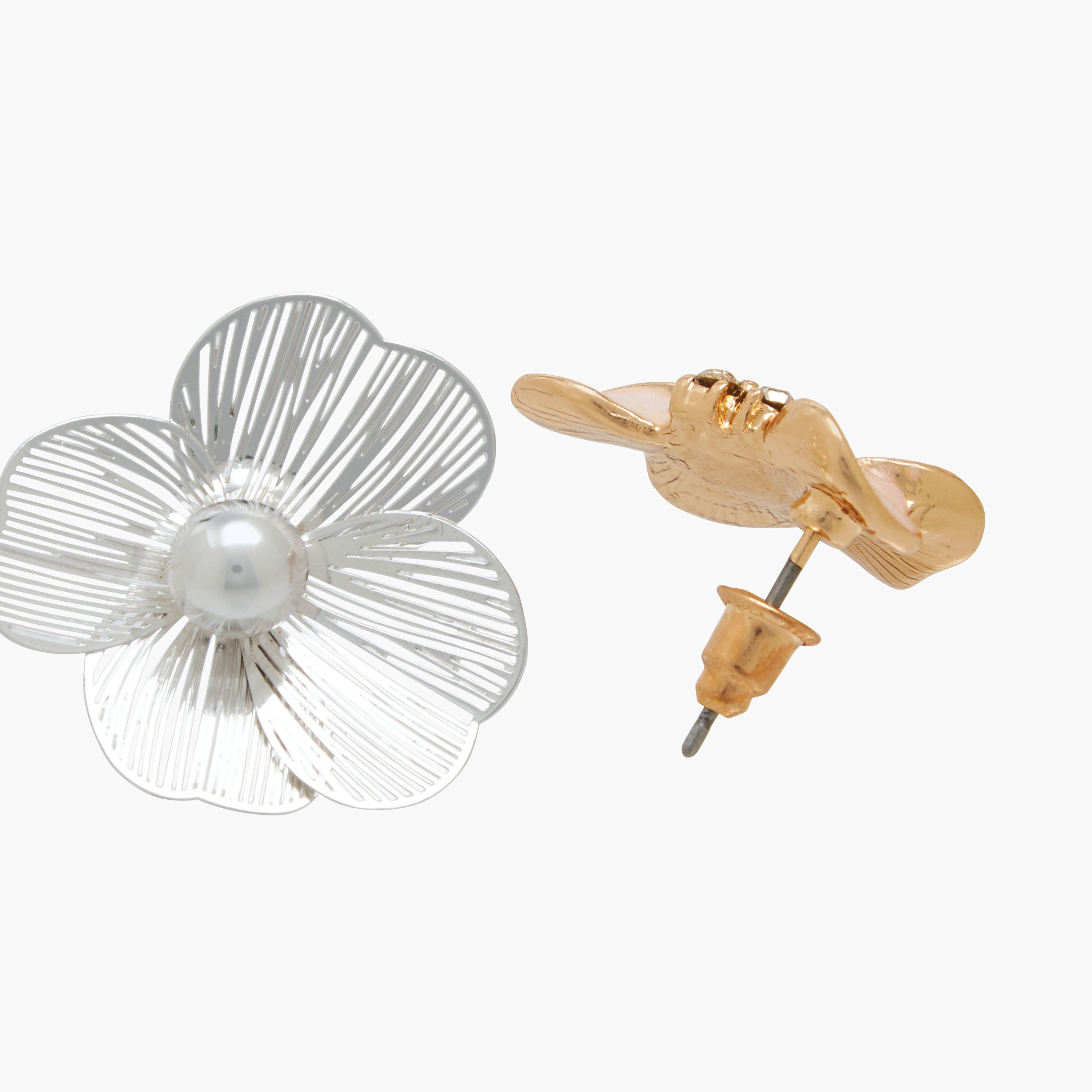 Pack of 3 Floral Embellished Earrings with Pushback Closure-women-watchesandjewellery-jewellery-earrings-image-6