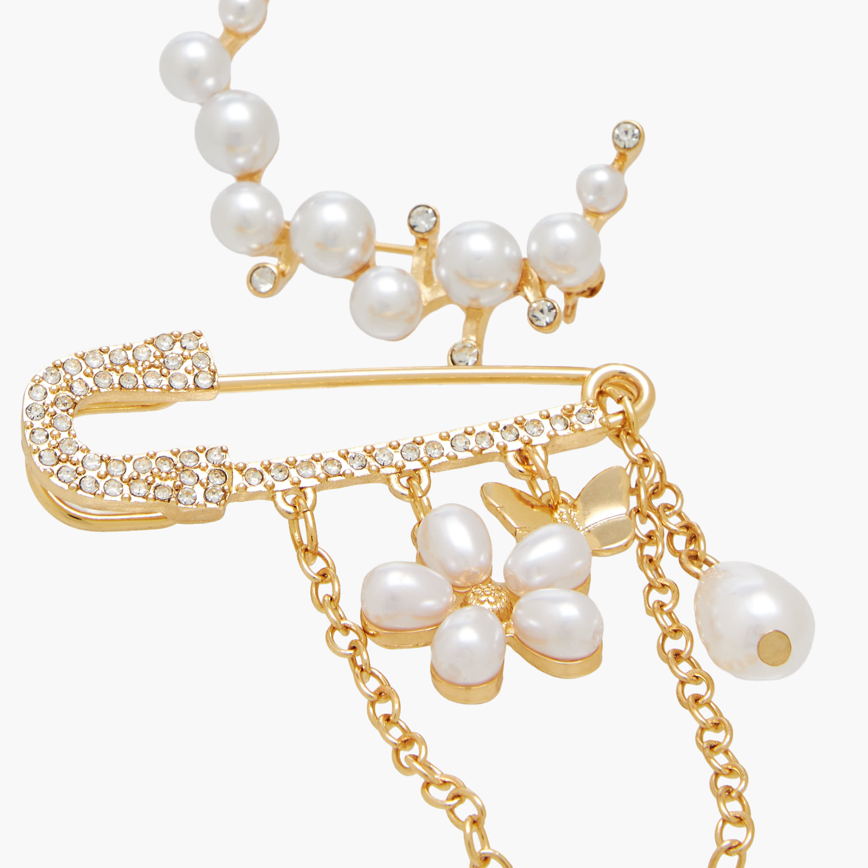 دبوس بلمسة نهائية معدنية وزينة لؤلؤ وأحجار - طقم من 2-women-clothingaccessories-novelties-image-1