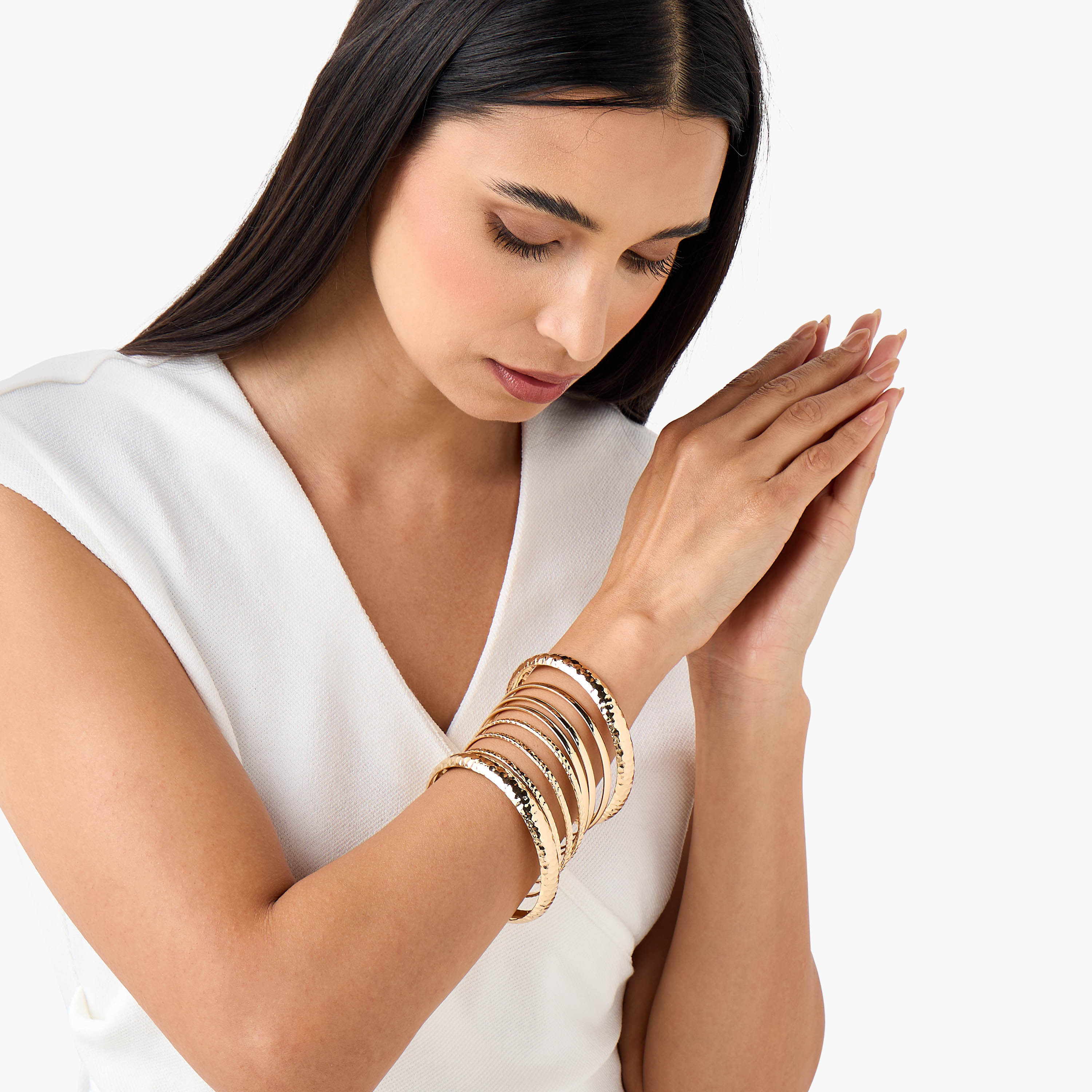 Pack of 8 Metallic Finish Bangle-women-watchesandjewellery-jewellery-banglesandbracelets-image-2