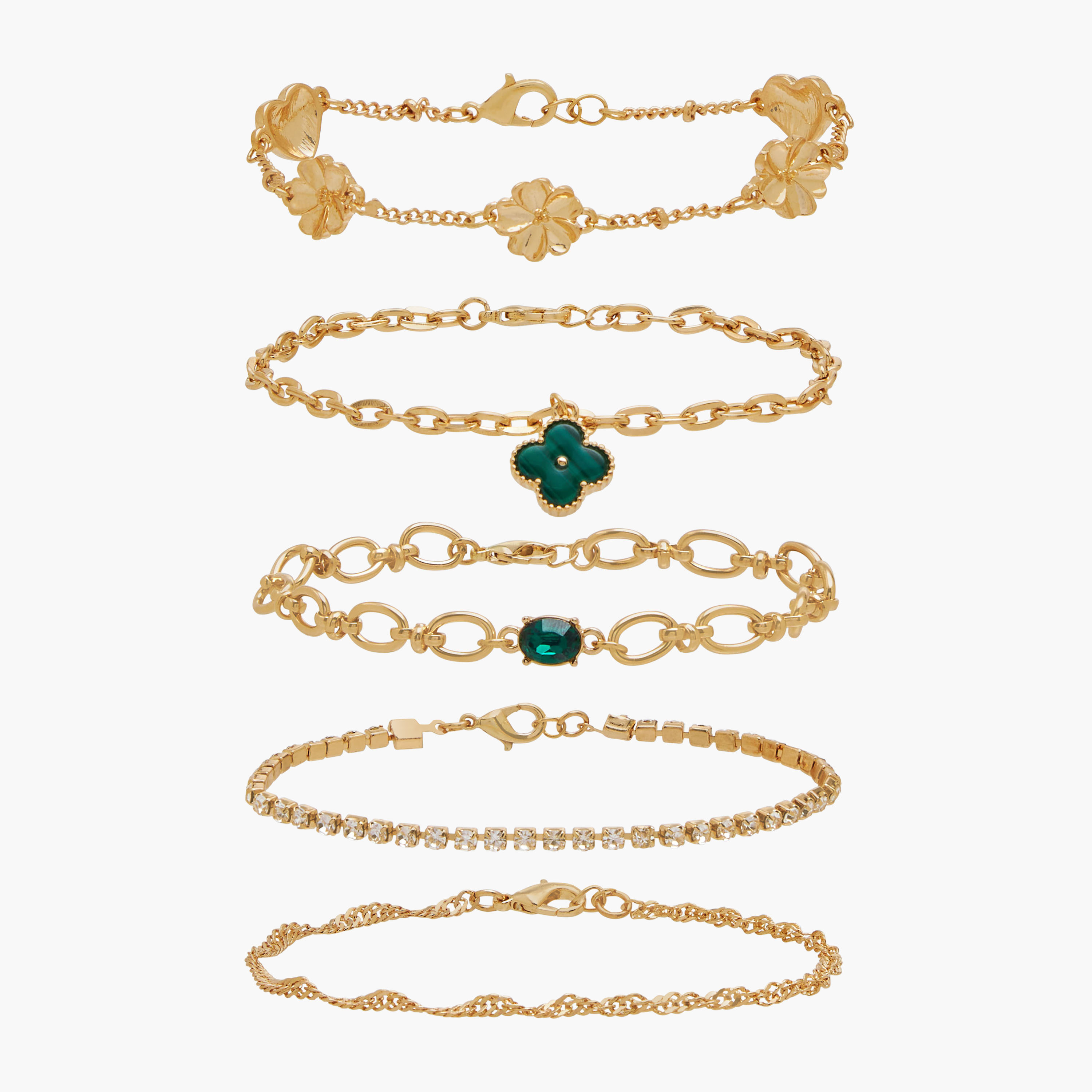 أساور ميتاليك - طقم 5 قطع-women-watchesandjewellery-jewellery-banglesandbracelets-image-1