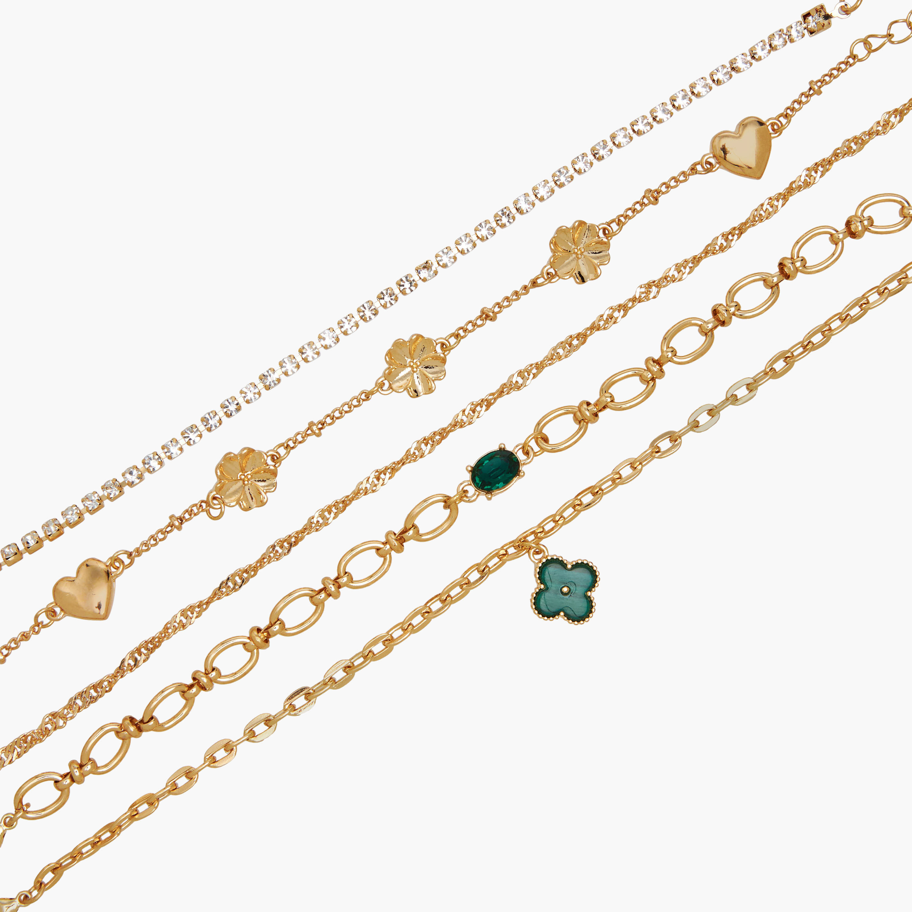 أساور ميتاليك - طقم 5 قطع-women-watchesandjewellery-jewellery-banglesandbracelets-image-13