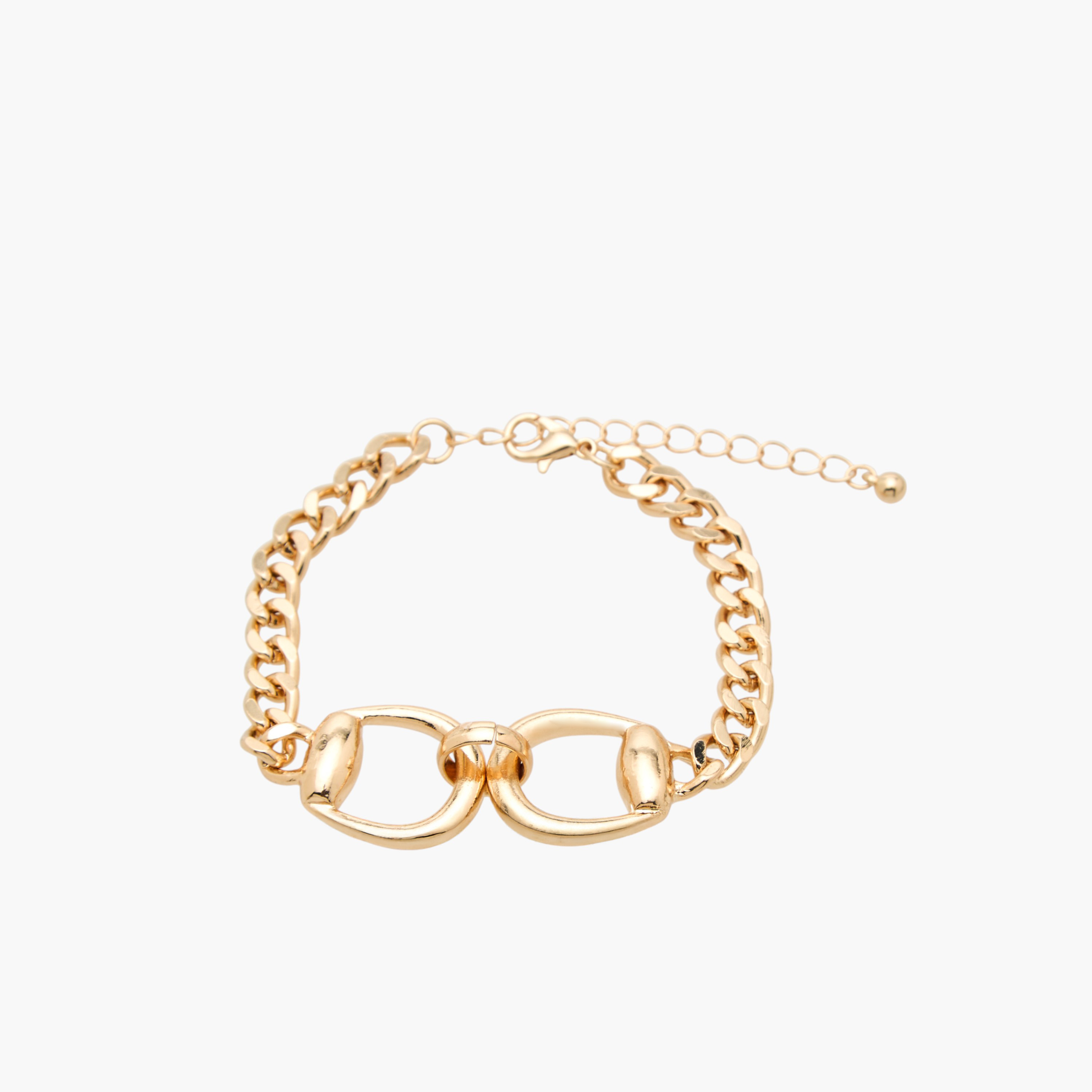 سوار سلسلة شانكي سنافل بتشطيب ميتالك-women-watchesandjewellery-jewellery-banglesandbracelets-image-3