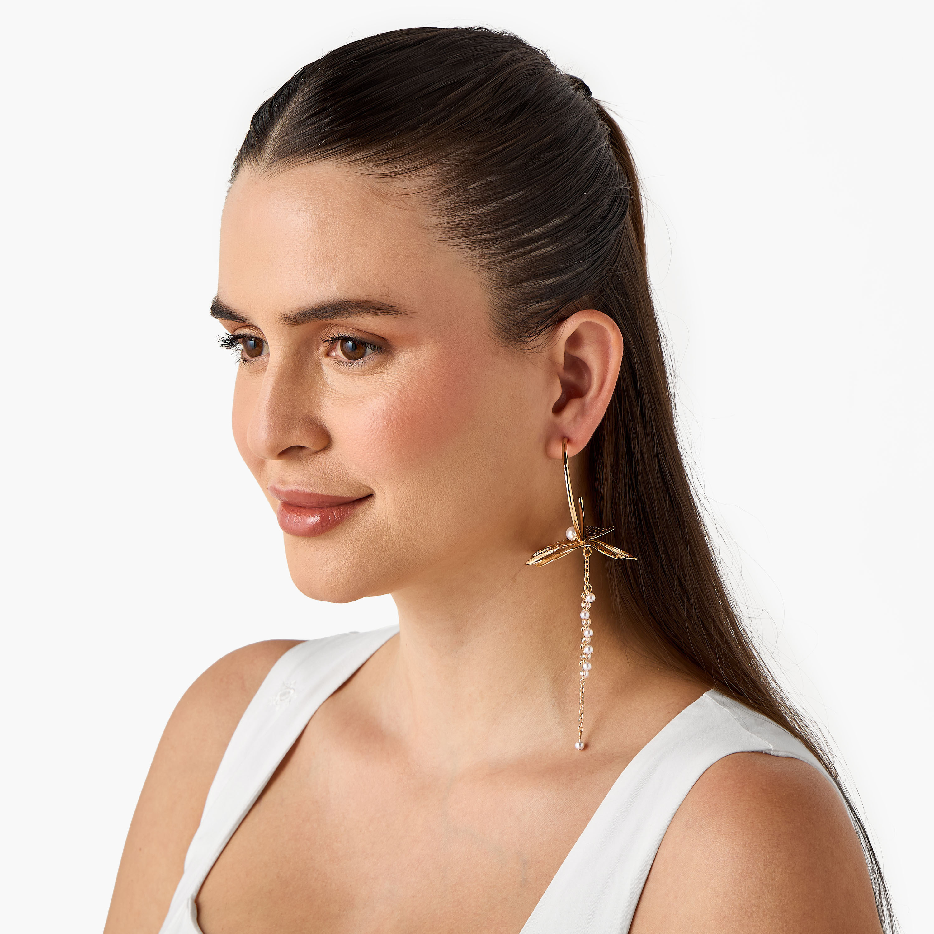 Filigree Floral Hoop Earrings-women-watchesandjewellery-jewellery-earrings-image-2