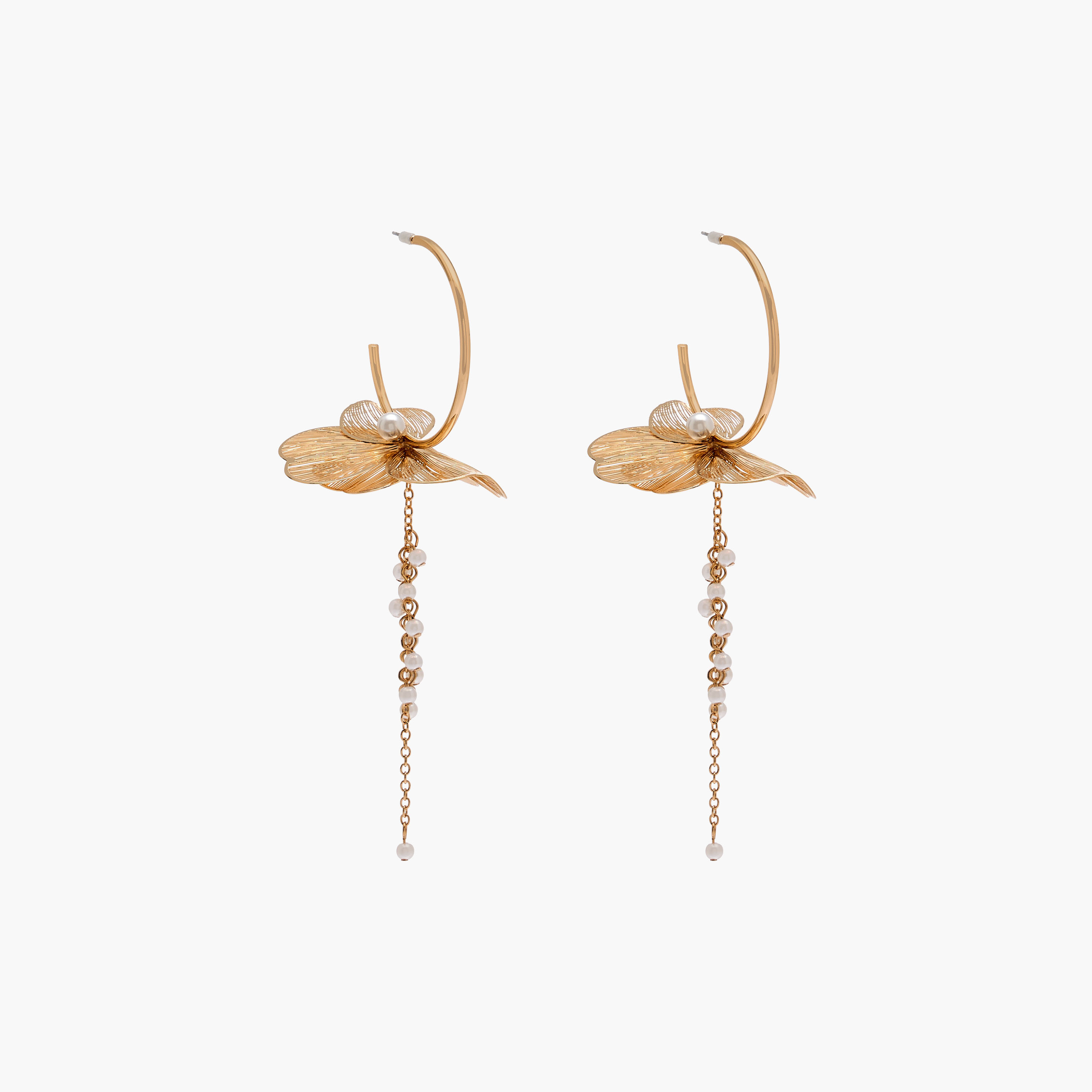 Filigree Floral Hoop Earrings-women-watchesandjewellery-jewellery-earrings-image-3