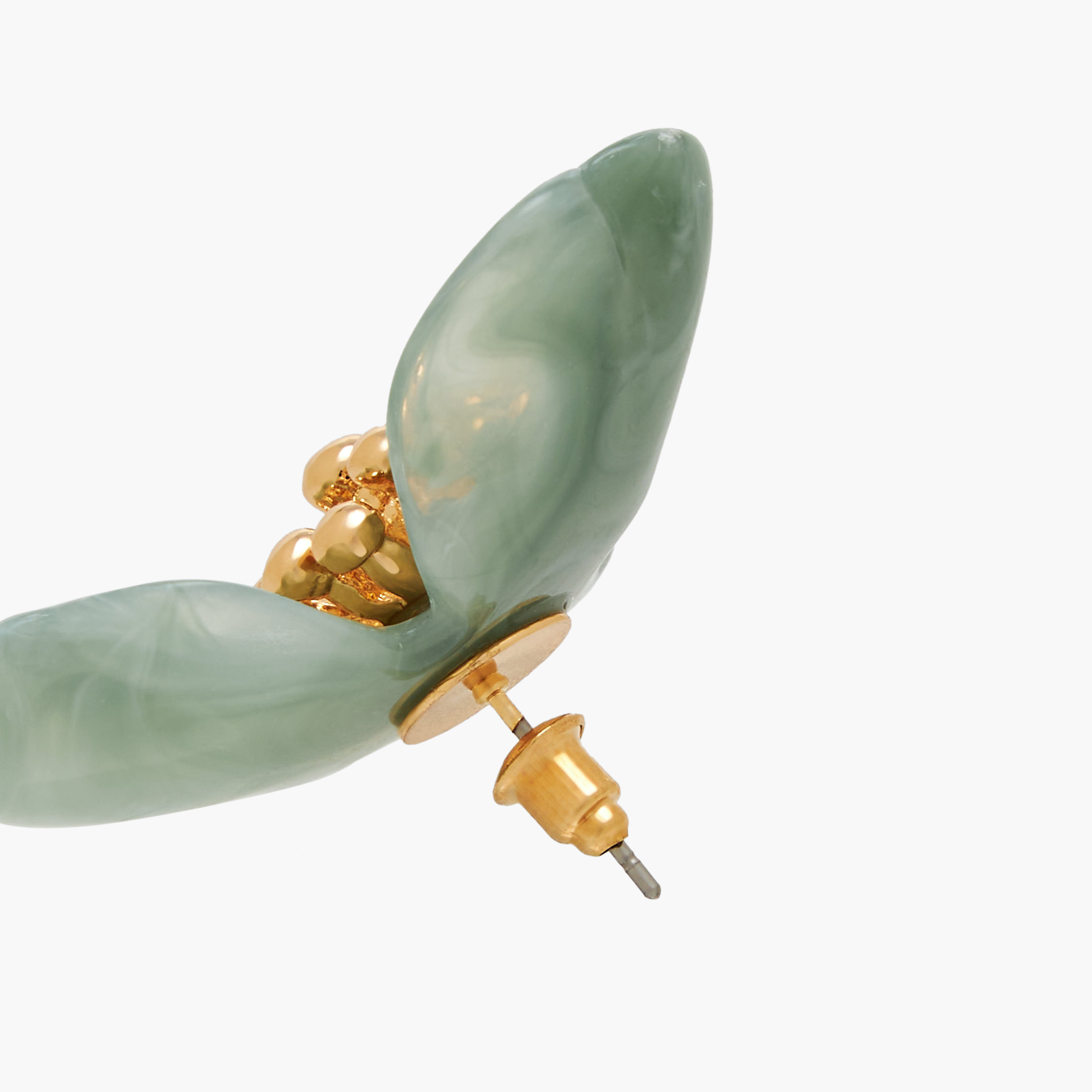 Resin Finish Flower Stud Earring with Pushback Closure-women-watchesandjewellery-jewellery-earrings-image-5