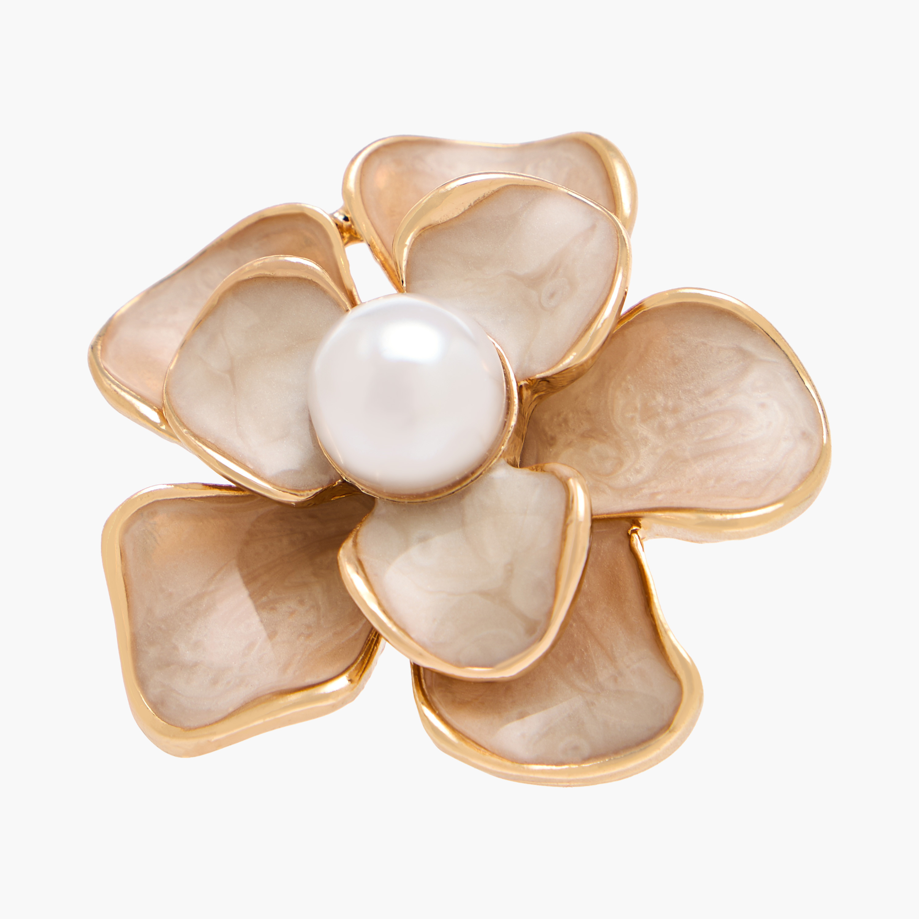 Floral Pearl Stud Earrings with Pushback Closure-women-watchesandjewellery-jewellery-earrings-image-4
