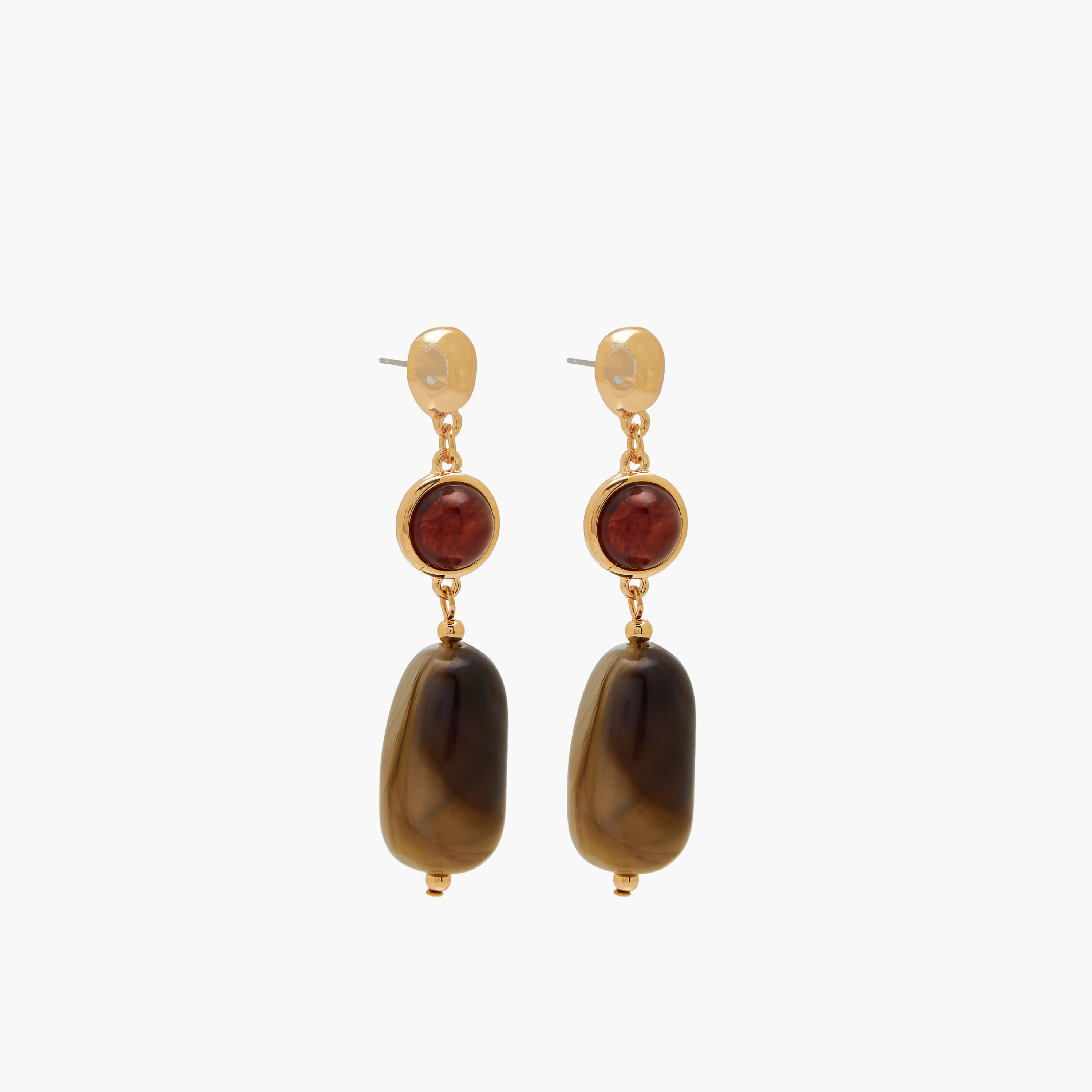 Resin Finish Drop Earrings with Pushback Closure-women-watchesandjewellery-jewellery-earrings-image-1
