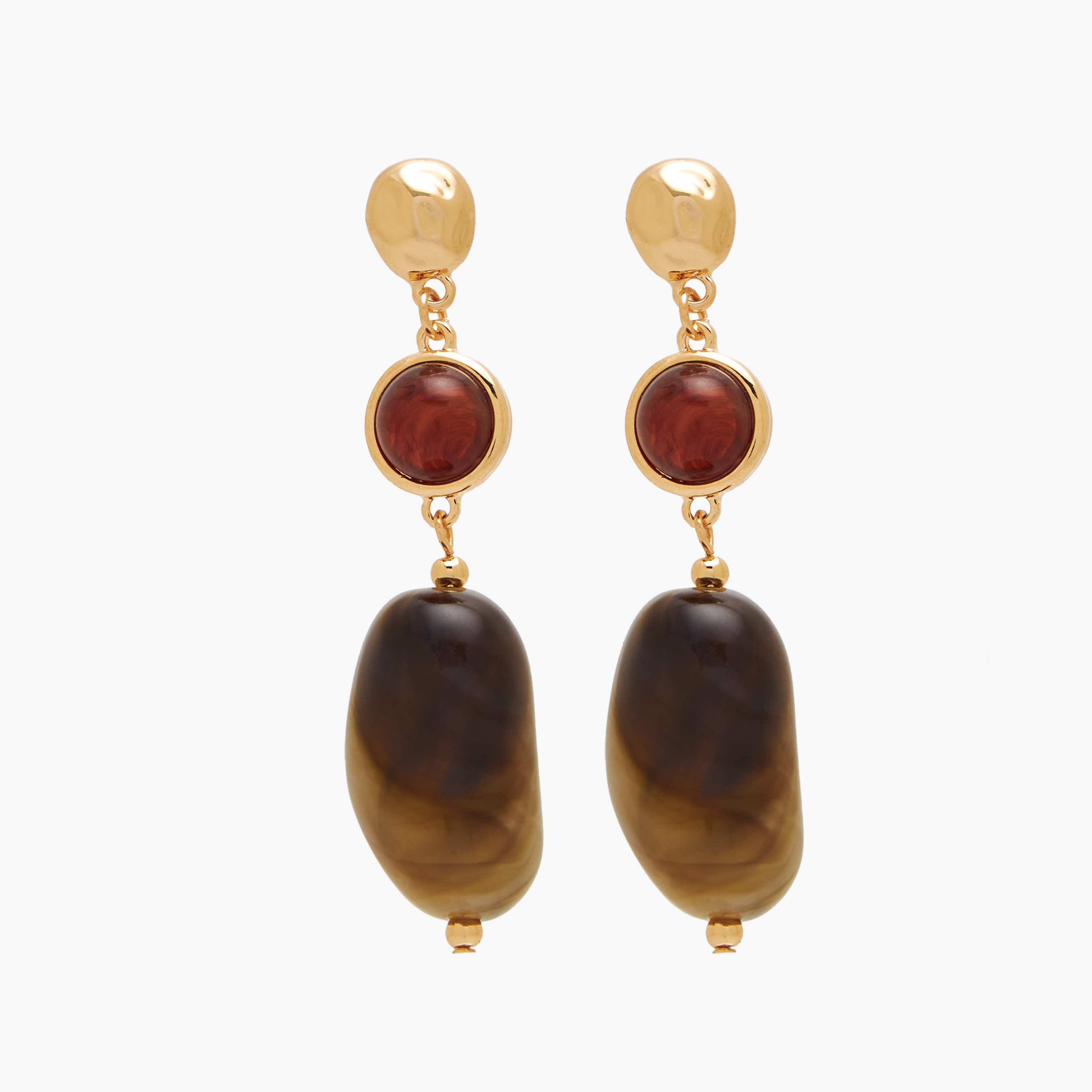 Resin Finish Drop Earrings with Pushback Closure-women-watchesandjewellery-jewellery-earrings-image-3