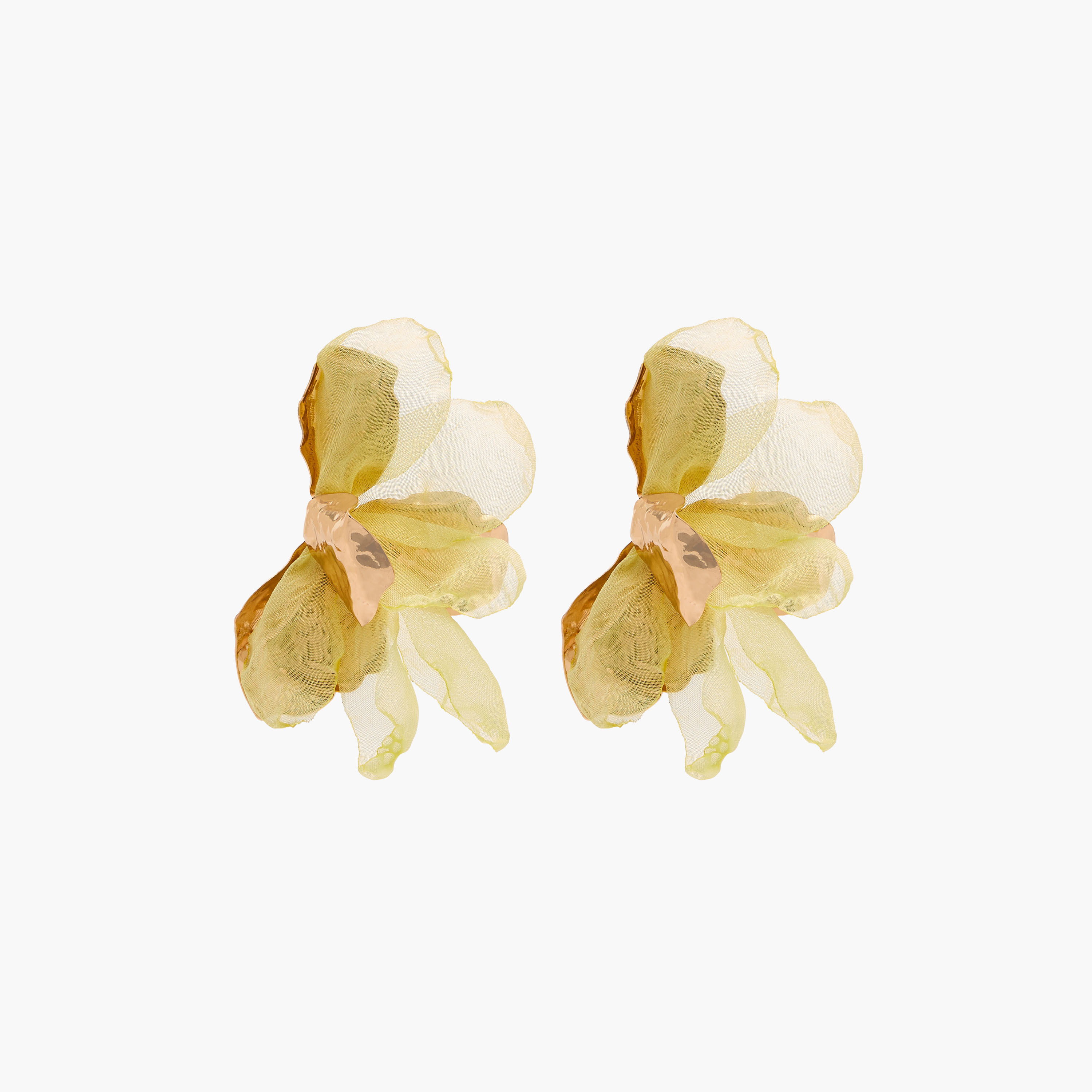 Metal Fabric Drop Earrings with Pushback Closure-women-watchesandjewellery-jewellery-earrings-image-1