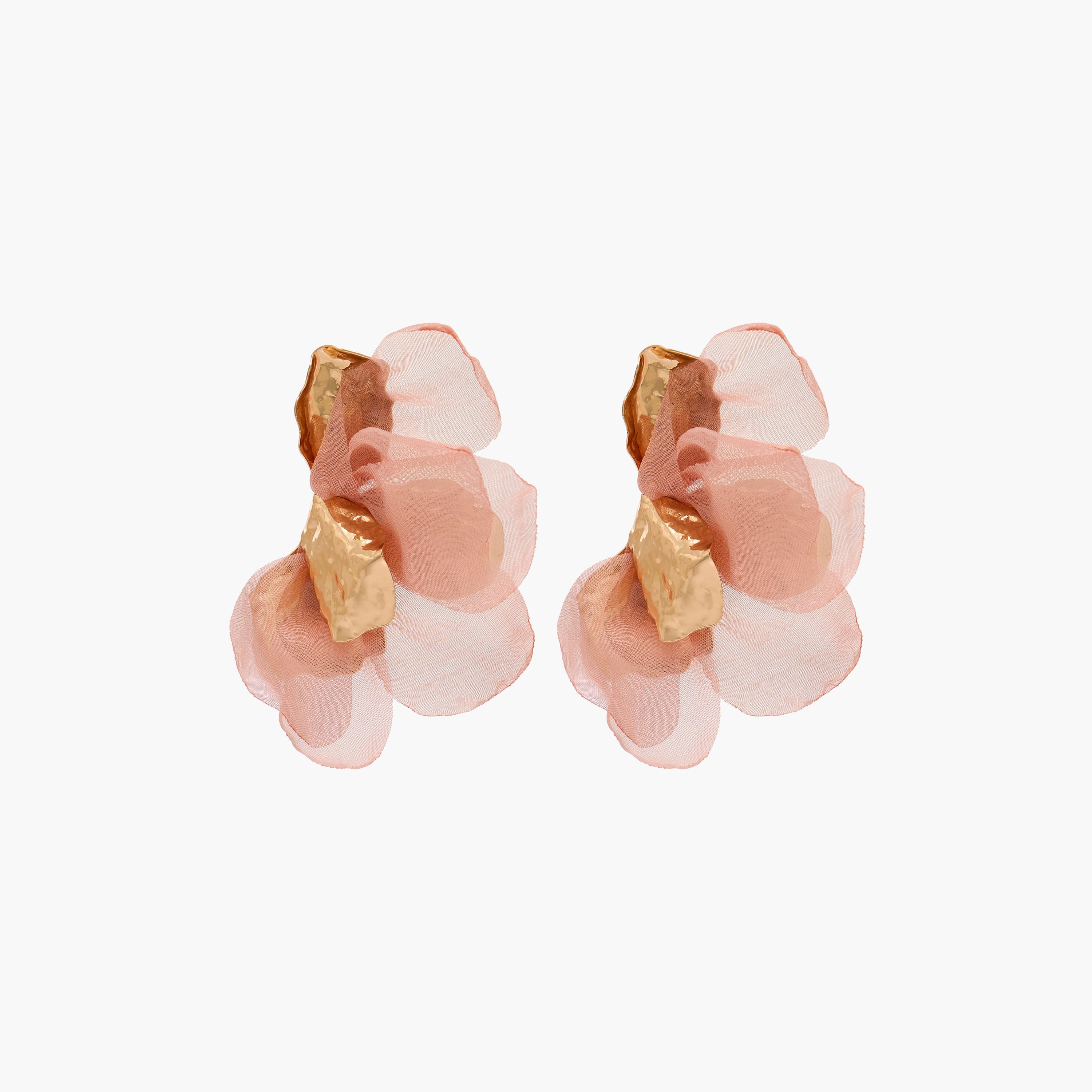 Metal Fabric Drop Earrings with Pushback Closure-women-watchesandjewellery-jewellery-earrings-image-1