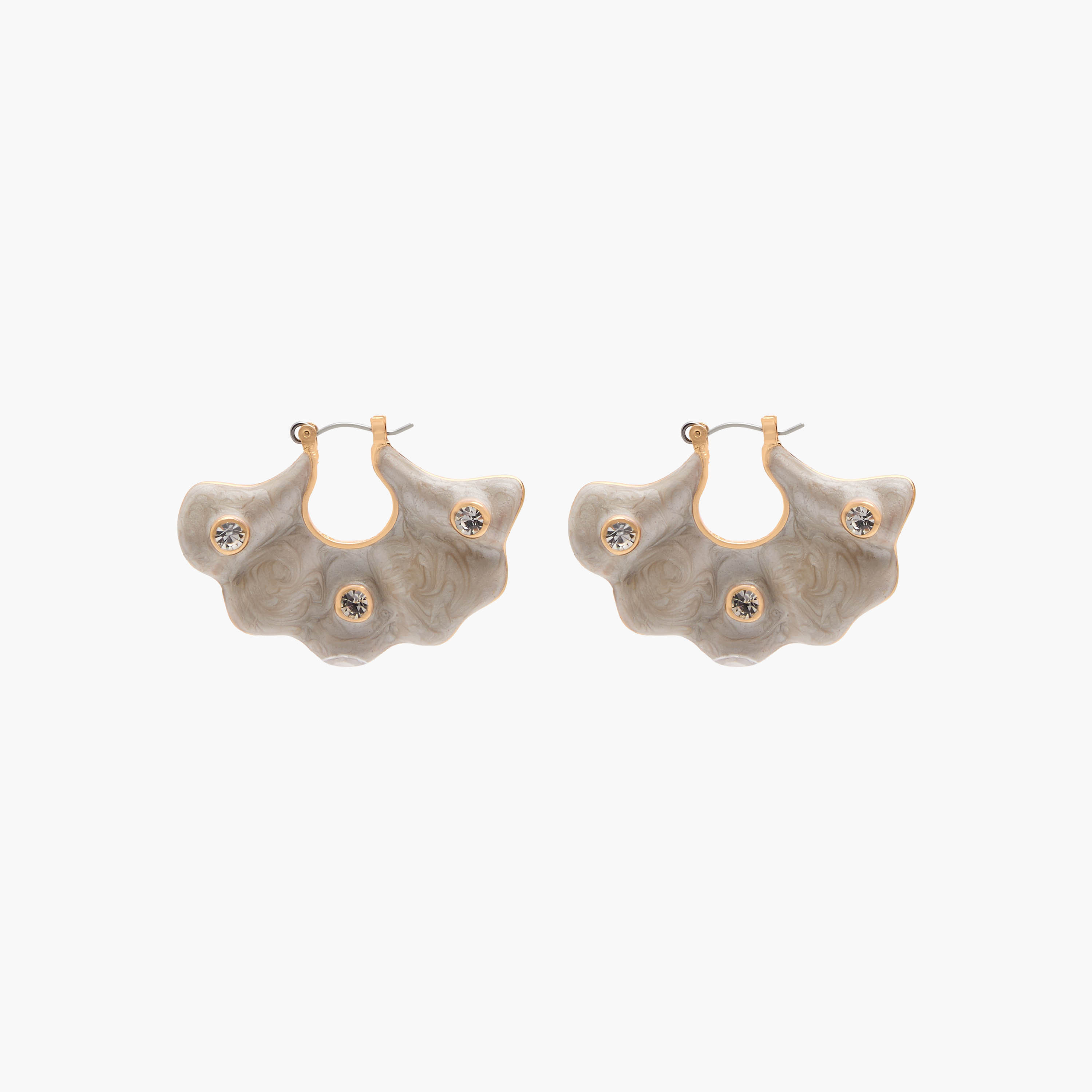 Metallic Embellished Earrings with Clasp Closure-women-watchesandjewellery-jewellery-earrings-image-1