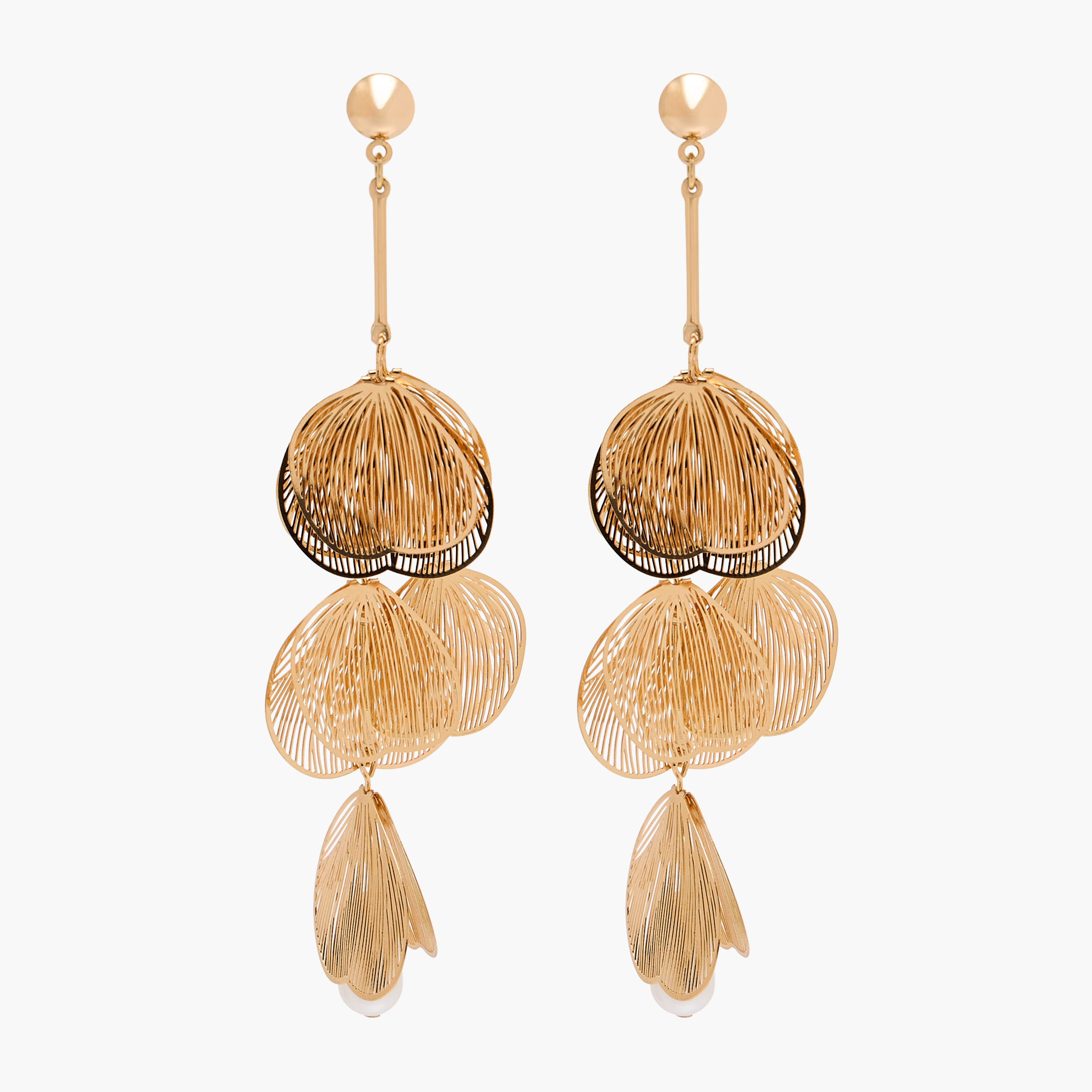 Metallic Drop Earrings with Pushback Closure-women-watchesandjewellery-jewellery-earrings-image-1