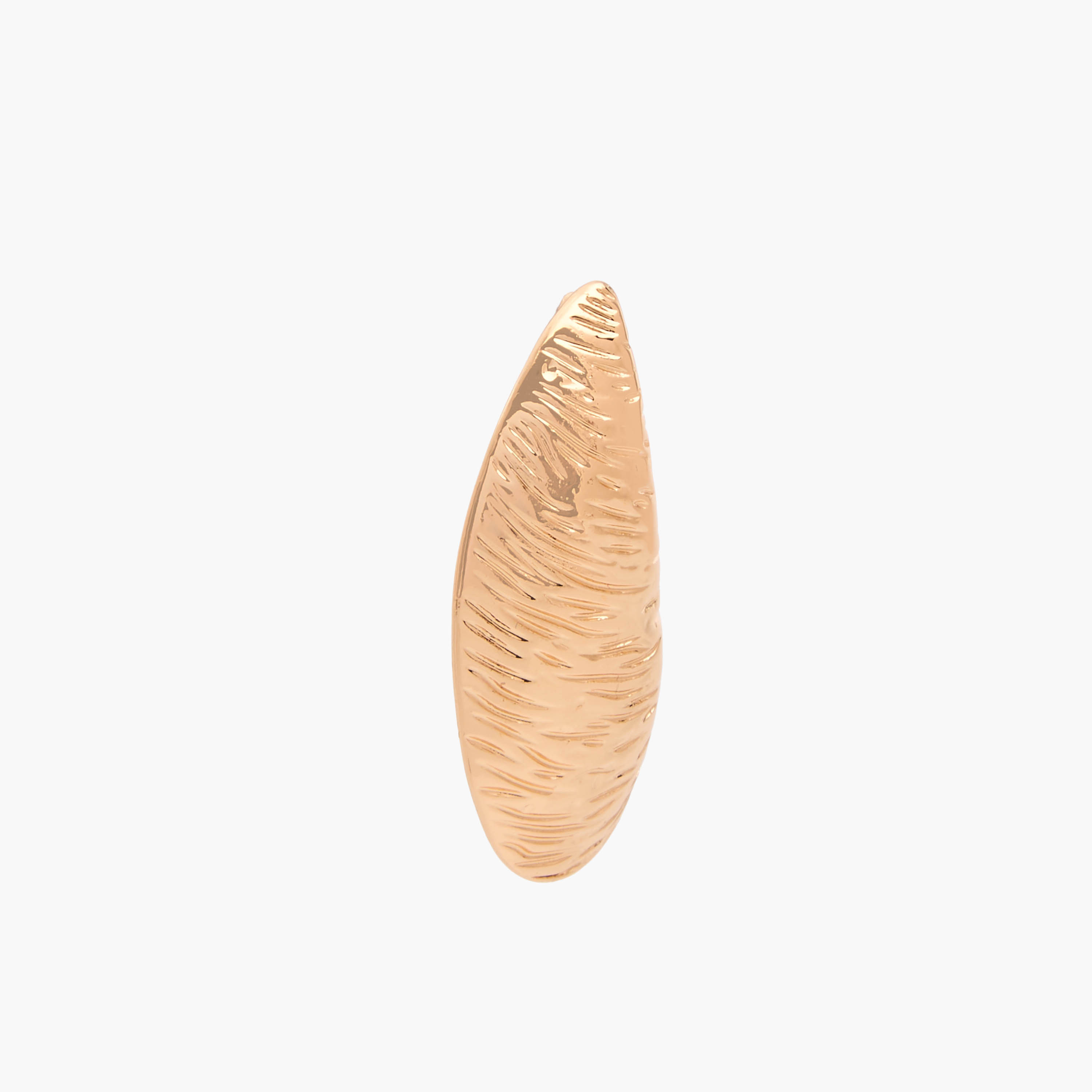 Gold Finish Shell Shaped Stud Earrings with Pushback Closure-women-watchesandjewellery-jewellery-earrings-image-4