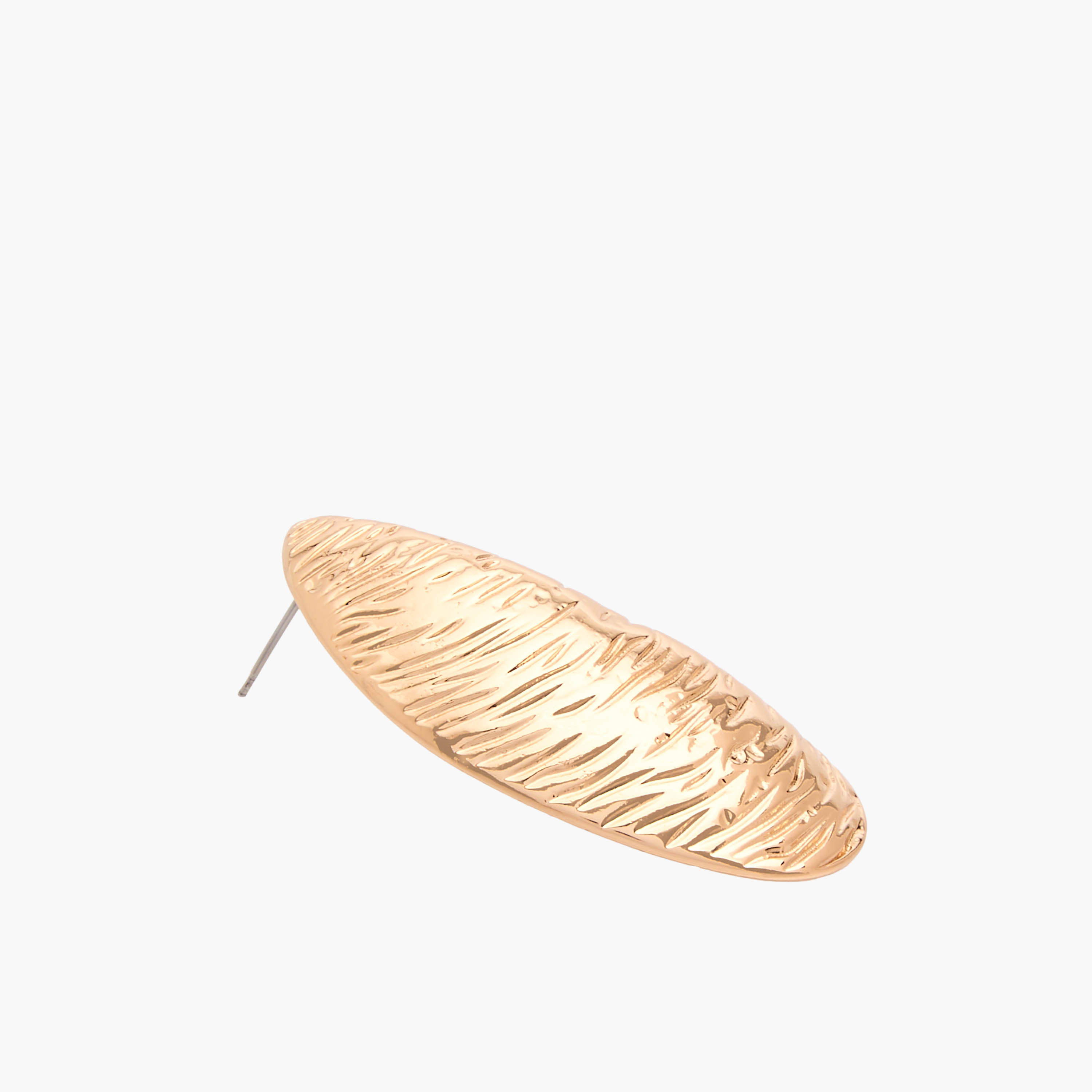 Gold Finish Shell Shaped Stud Earrings with Pushback Closure-women-watchesandjewellery-jewellery-earrings-image-5